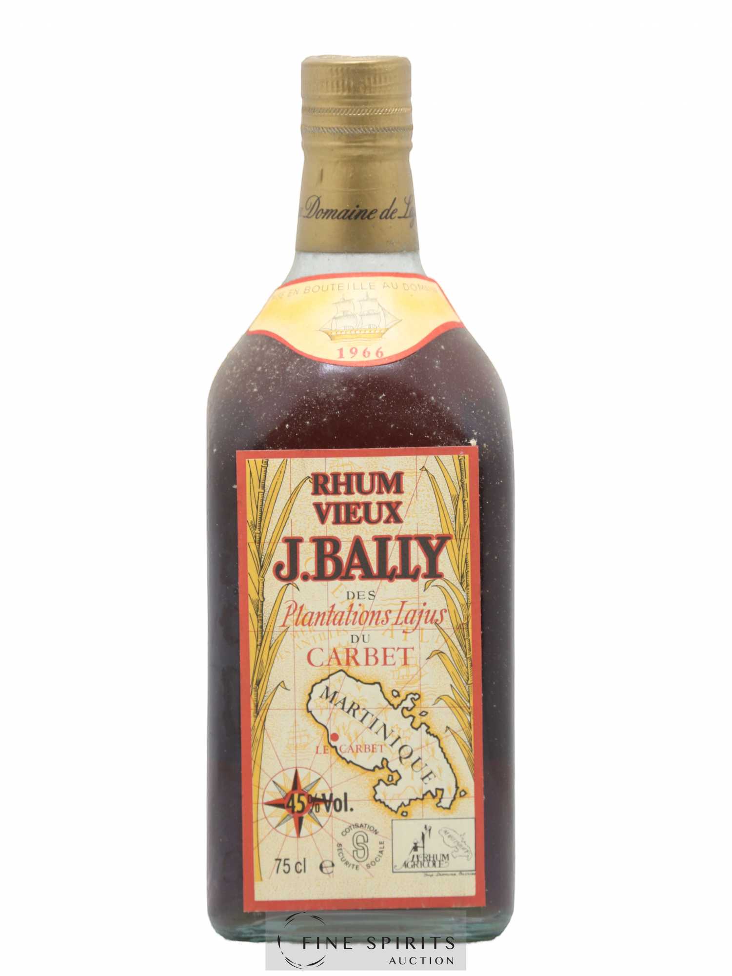 J. Bally 1966 Of. Plantations Lajus du Carbet - Lot de 1 bouteille - 1