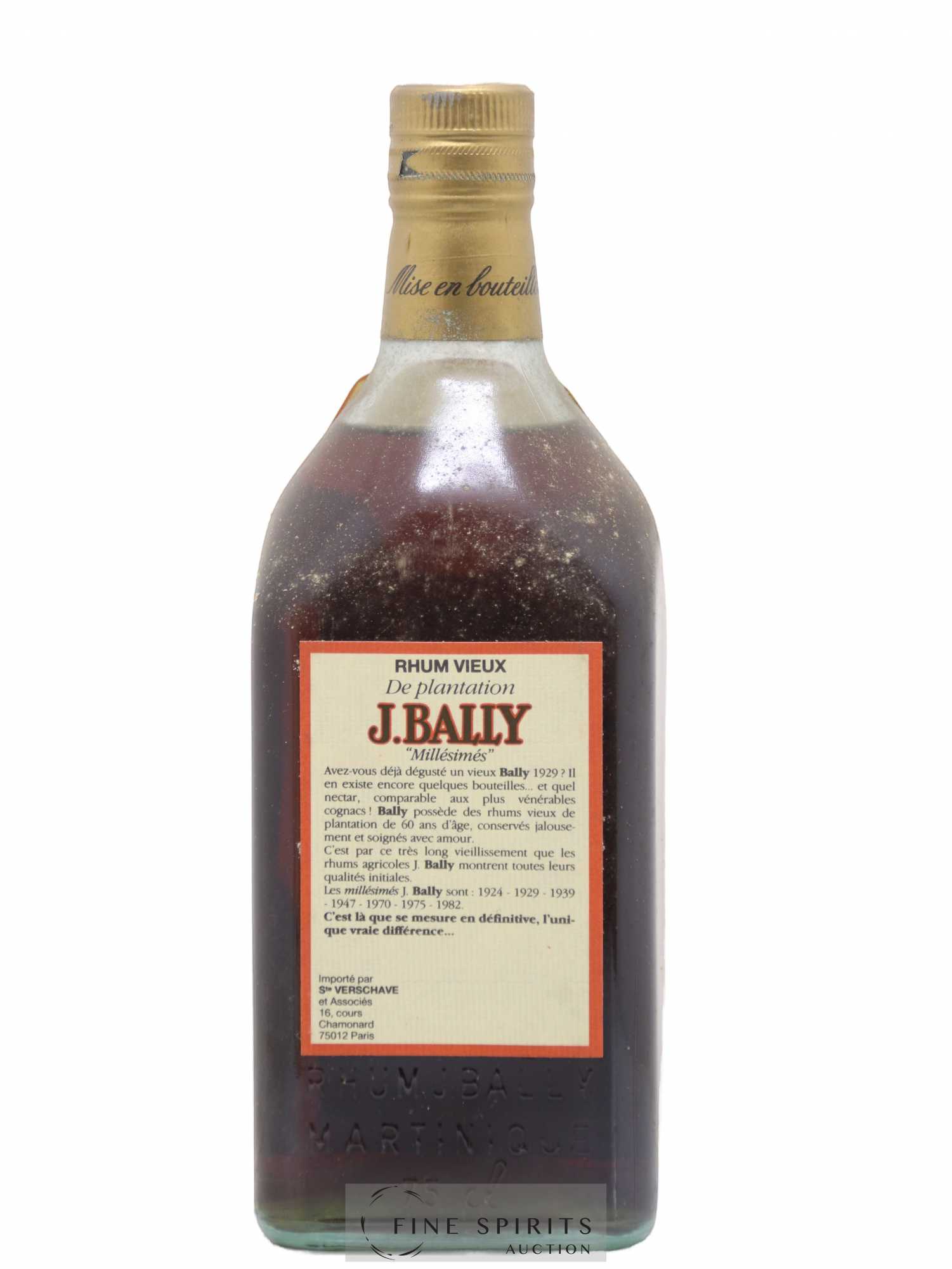 J. Bally 1966 Of. Plantations Lajus du Carbet - Lot de 1 bouteille - 2