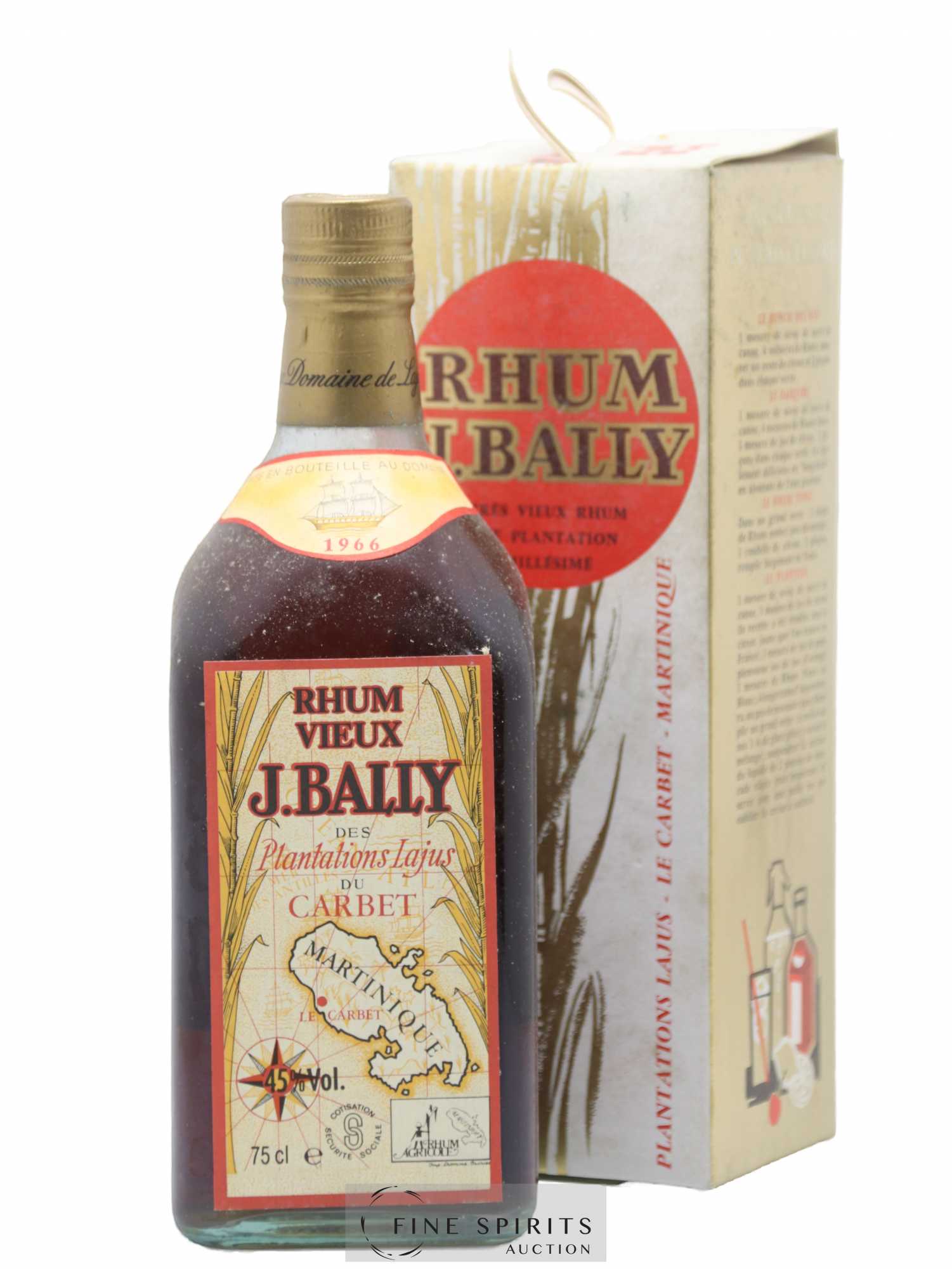 J. Bally 1966 Of. Plantations Lajus du Carbet - Lot de 1 bouteille - 0