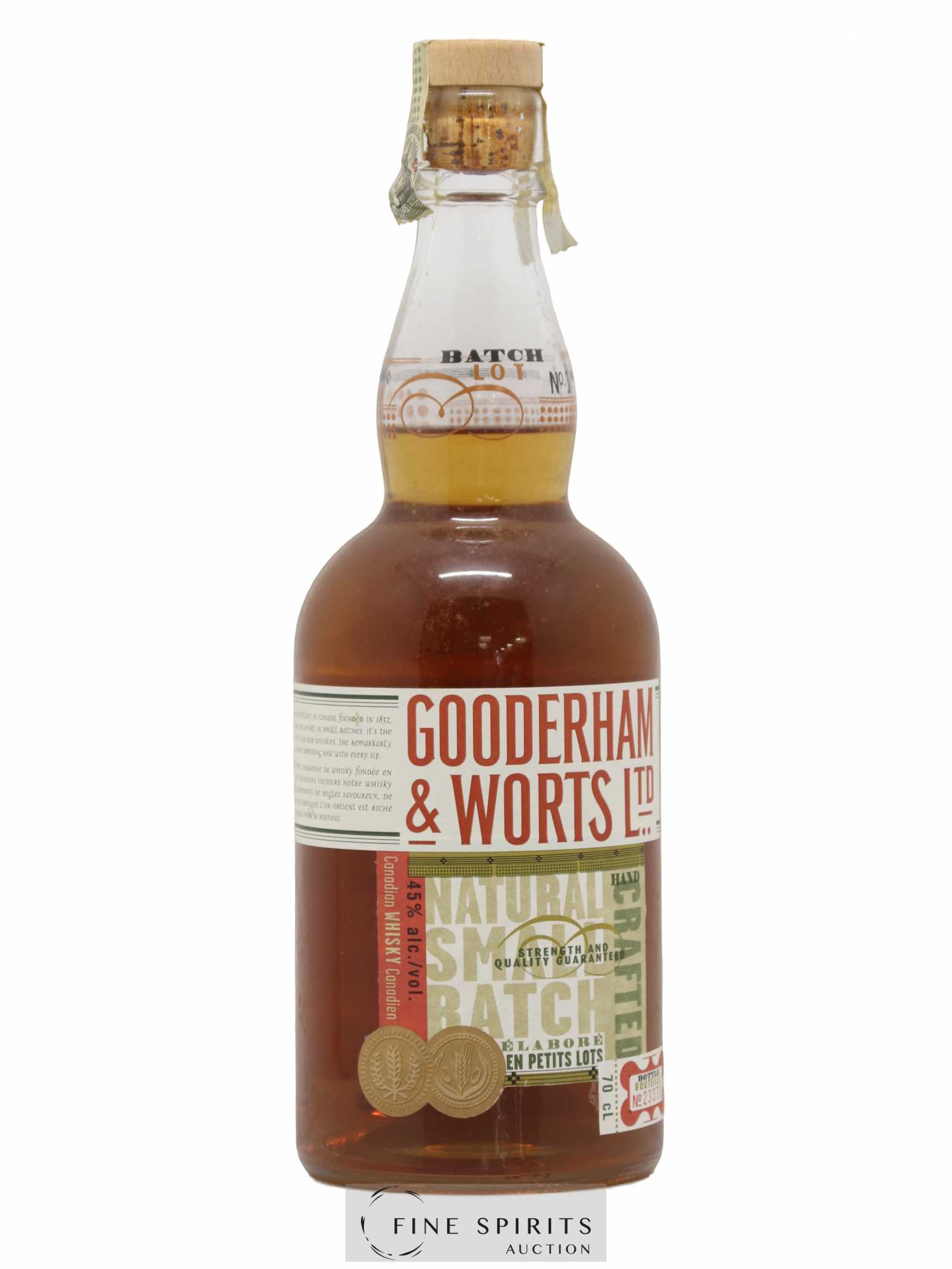 Gooderham & Worts Of. Batch Lot n°1 - Lot de 1 bouteille - 0