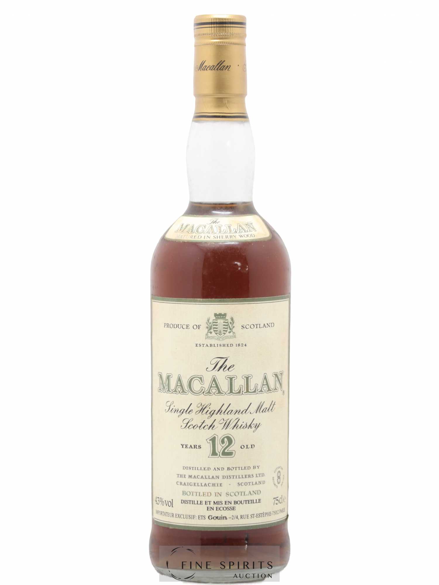 Macallan (The) 12 years Of. Sherry Wood Matured Ets Gouin Import - Lot de 1 bouteille - 1