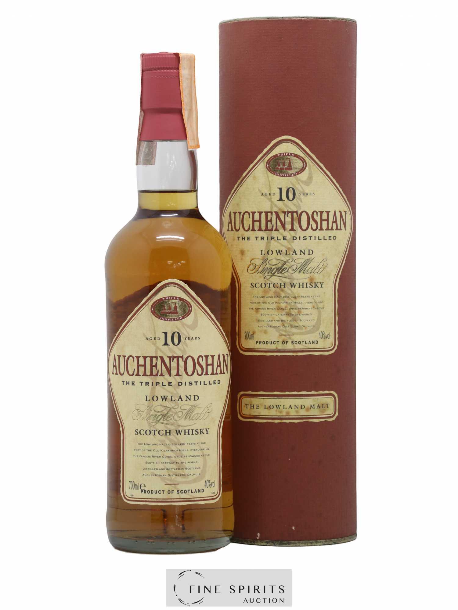 Auchentoshan 10 years Of. Triple Distilled - Lot de 1 bouteille - 0
