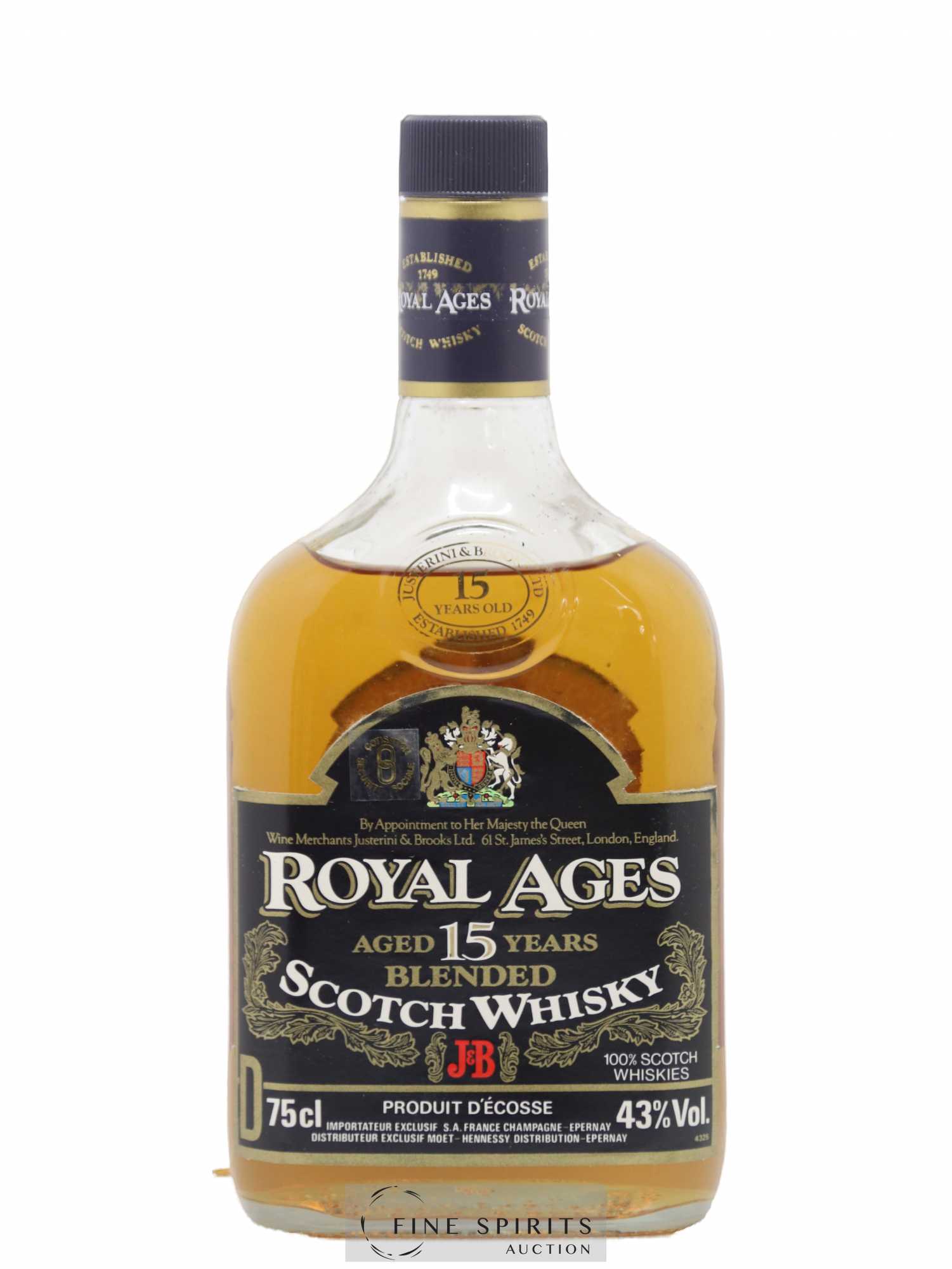 J&B 15 years Of. Royal Ages Hennessy Distribution - Lot de 1 bouteille - 1