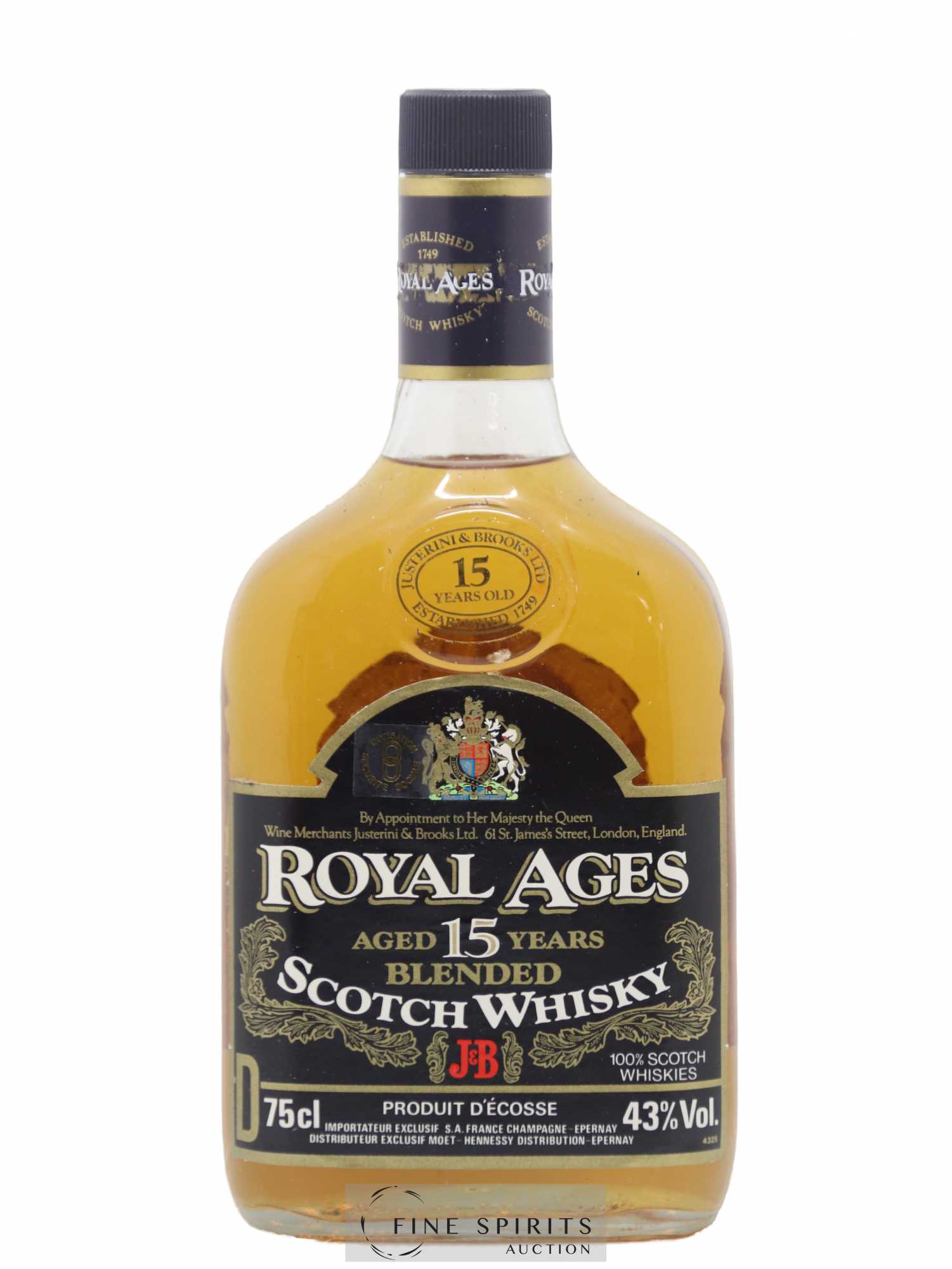 J&B 15 years Of. Royal Ages Hennessy Distribution - Lot de 1 bouteille - 1