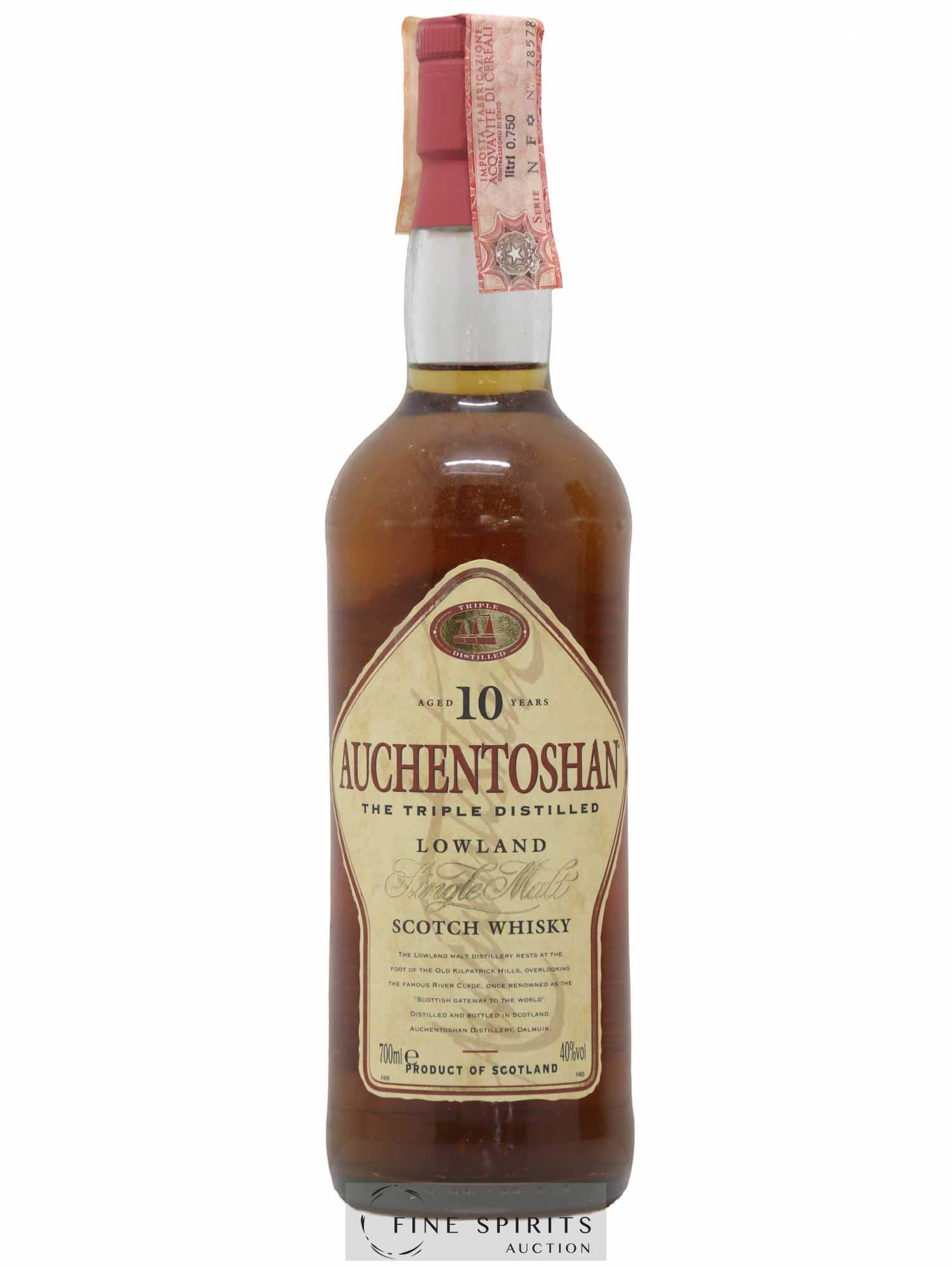 Auchentoshan 10 years Of. Triple Distilled - Lot de 1 bouteille - 1