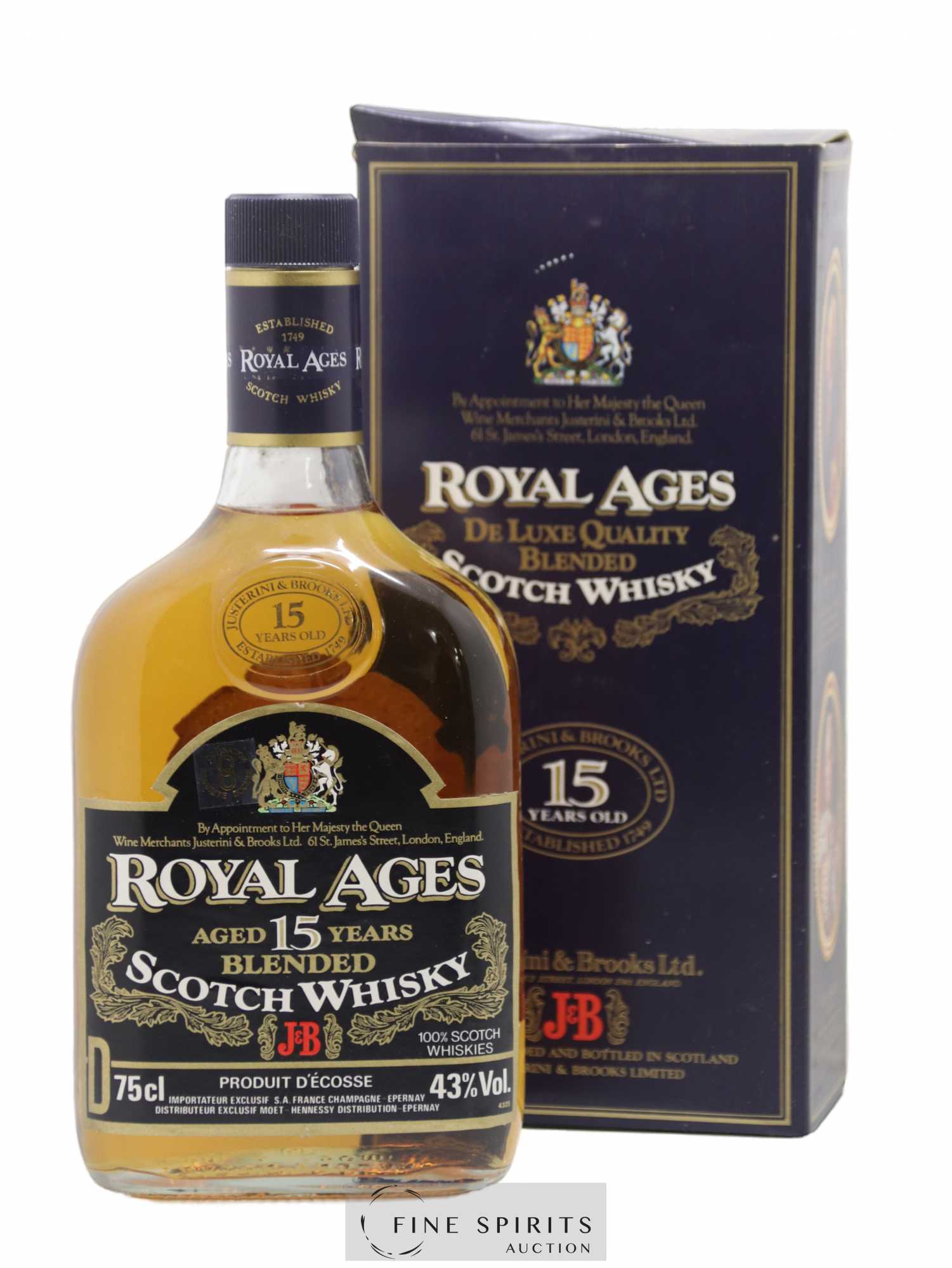 J&B 15 years Of. Royal Ages Hennessy Distribution - Lot de 1 bouteille - 0