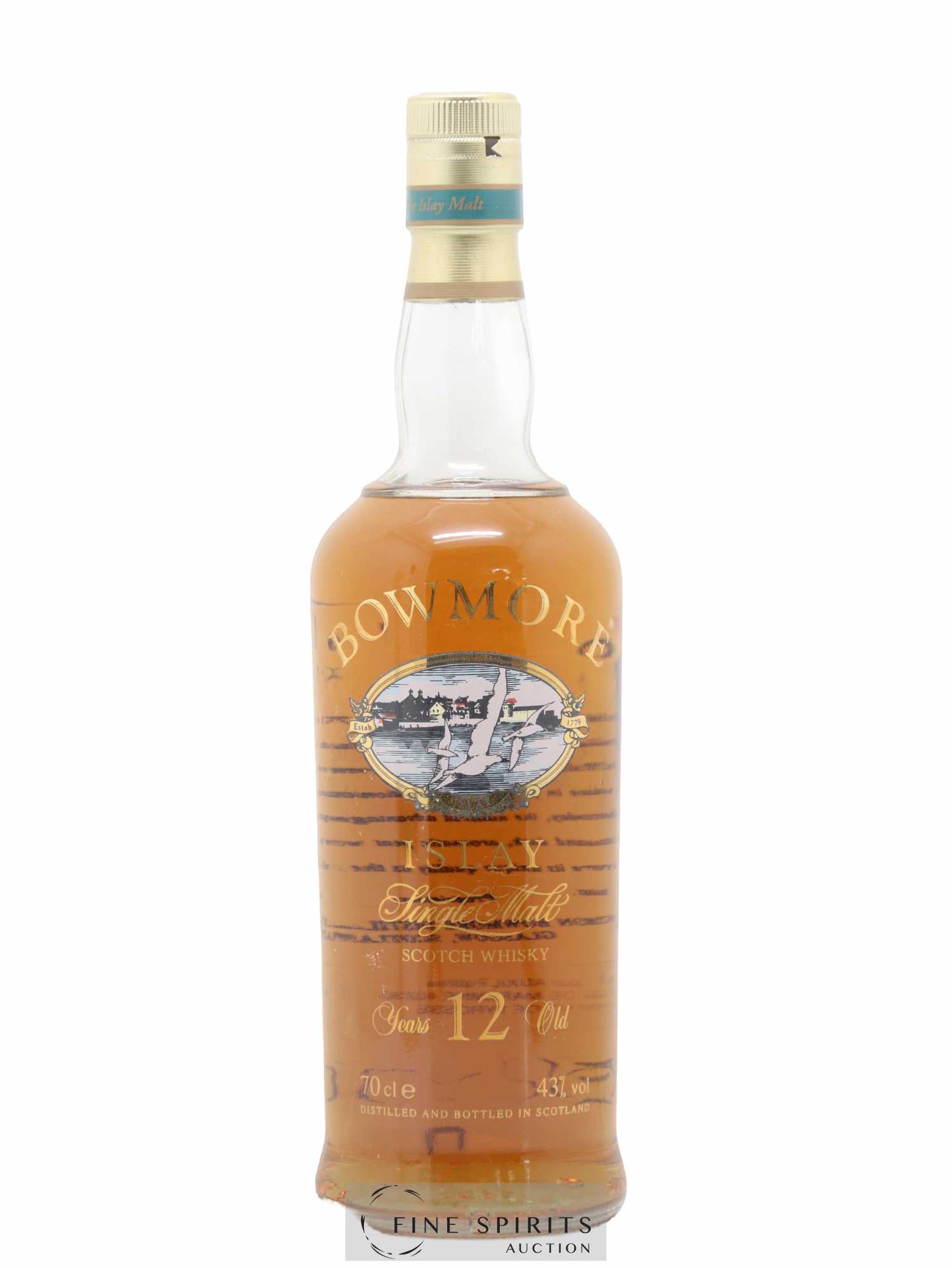 Bowmore 12 years Of. Screen Print Label - Posten von 1 Flasche - 1