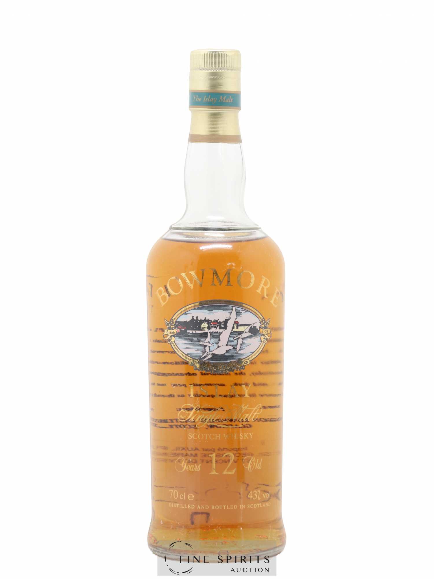 Bowmore 12 years Of. Screen Print Label - Posten von 1 Flasche - 1