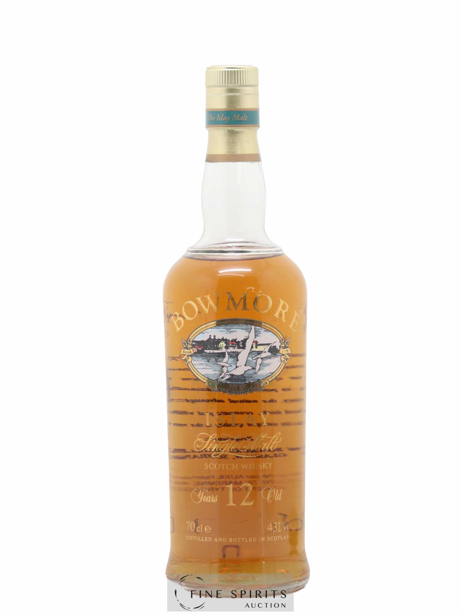Bowmore 12 years Of. Screen Print Label - Posten von 1 Flasche - 1