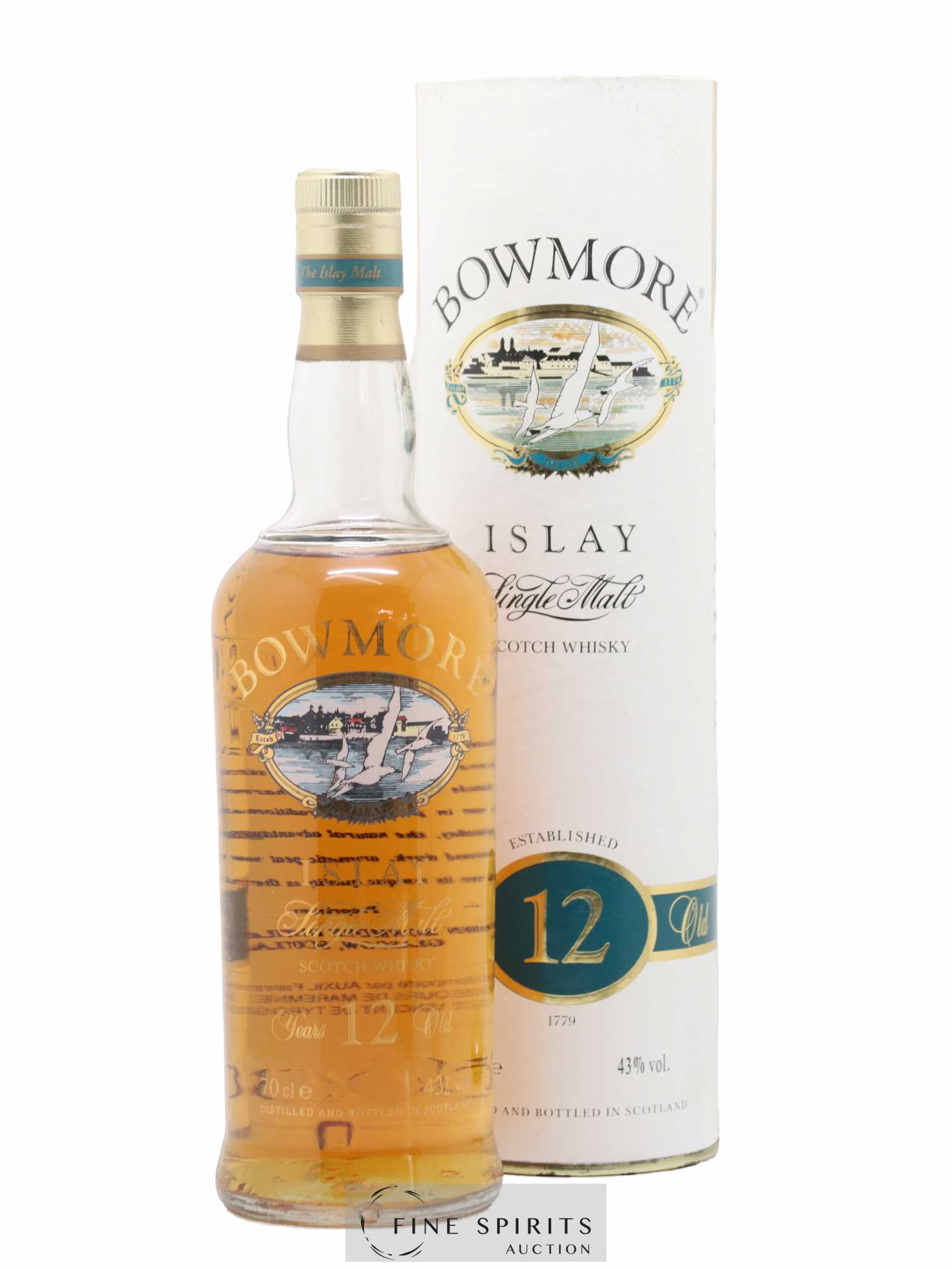 Bowmore 12 years Of. Screen Print Label - Posten von 1 Flasche - 0
