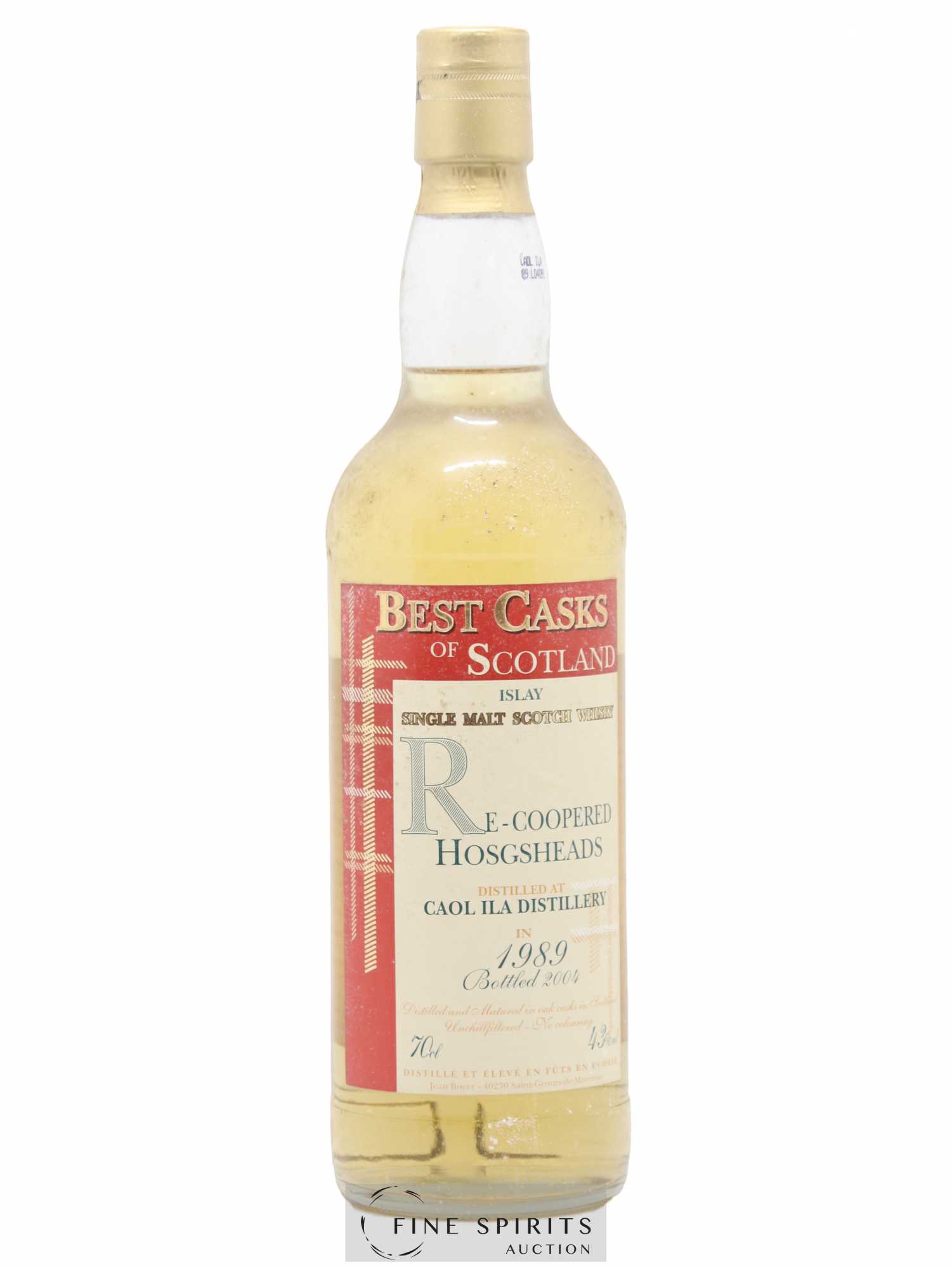 Caol Ila 1989 Jean Boyer Re-Coopered Hogsheads bottled 2004 Best Casks of Scotland - Lot de 1 bouteille - 1