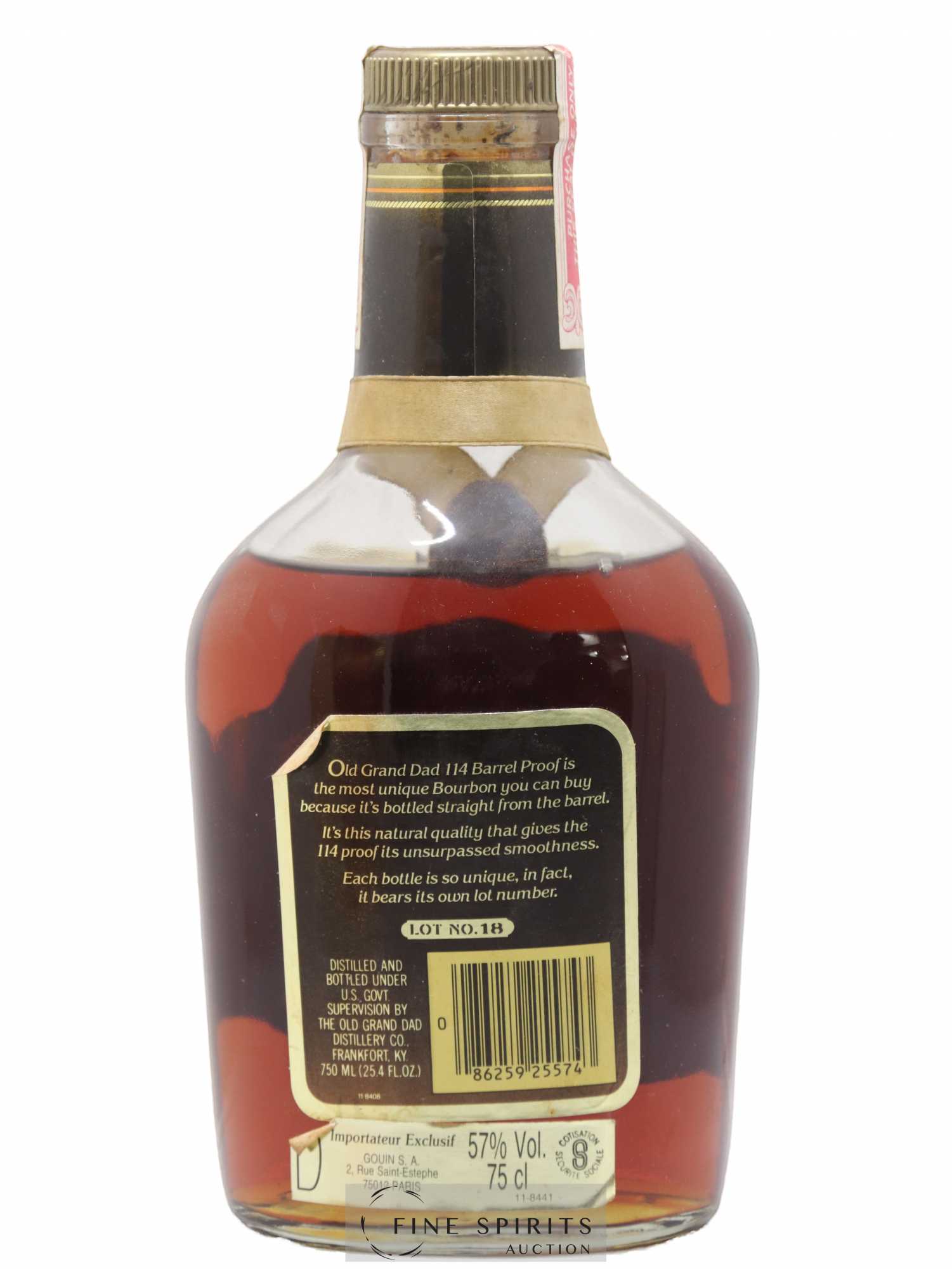 Old Grand Dad Of. 114 Barrel Proof - Lot of 1 bottle - 2