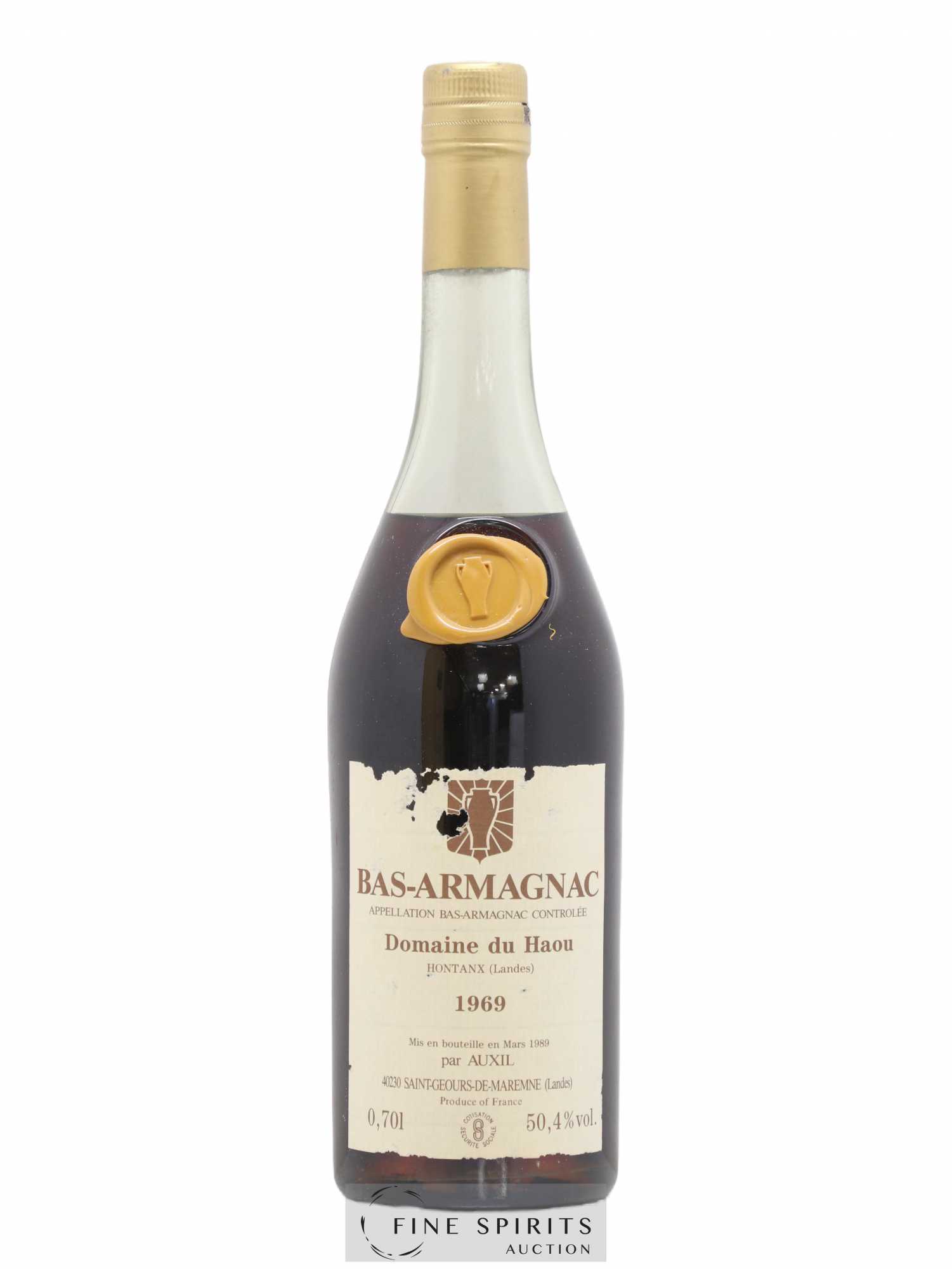 Domaine du Haou 1969 Auxil bottled 1989 - Lot de 1 bouteille - 1