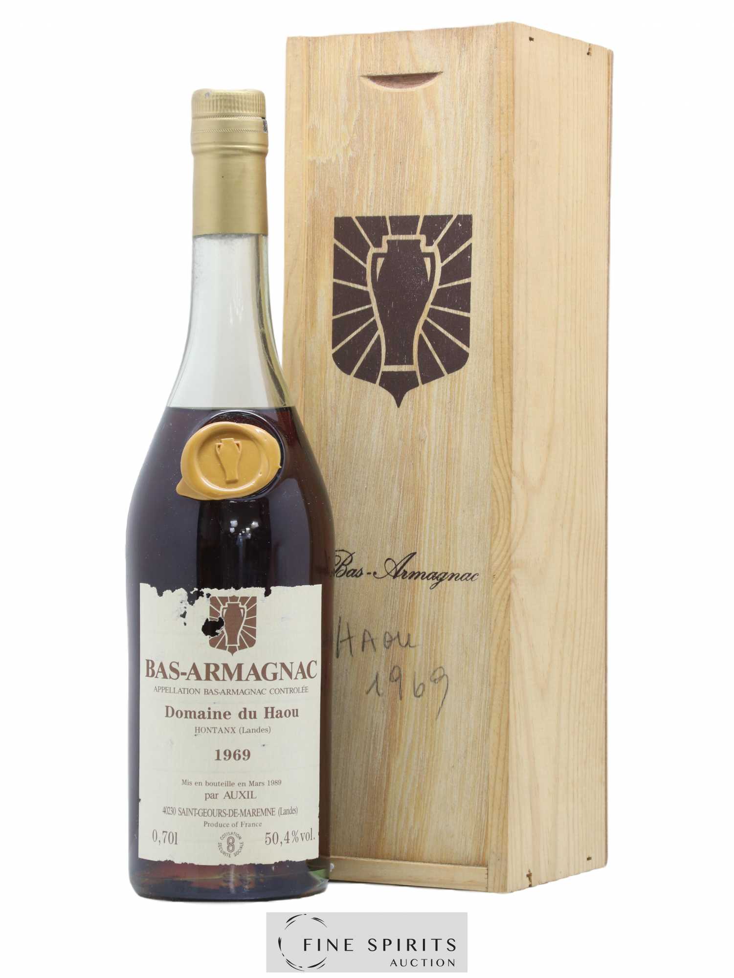 Domaine du Haou 1969 Auxil bottled 1989 - Lot de 1 bouteille - 0