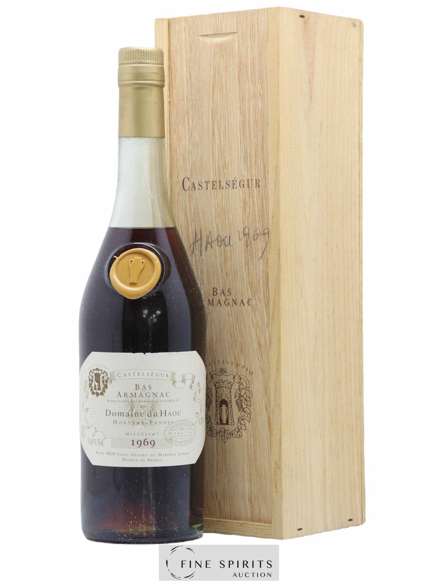 Domaine du Haou 1969 Of. bottled 1989 Auxil Castelségur - Lot de 1 bouteille - 0