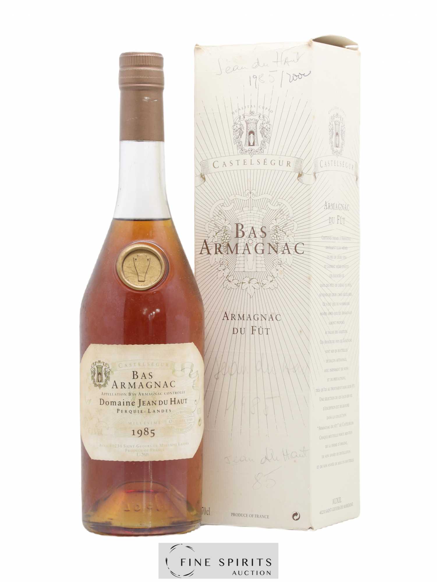 Domaine Jean du Haut 1985 Of. bottled 2000 Auxil Castelségur - Lot de 1 bouteille - 0