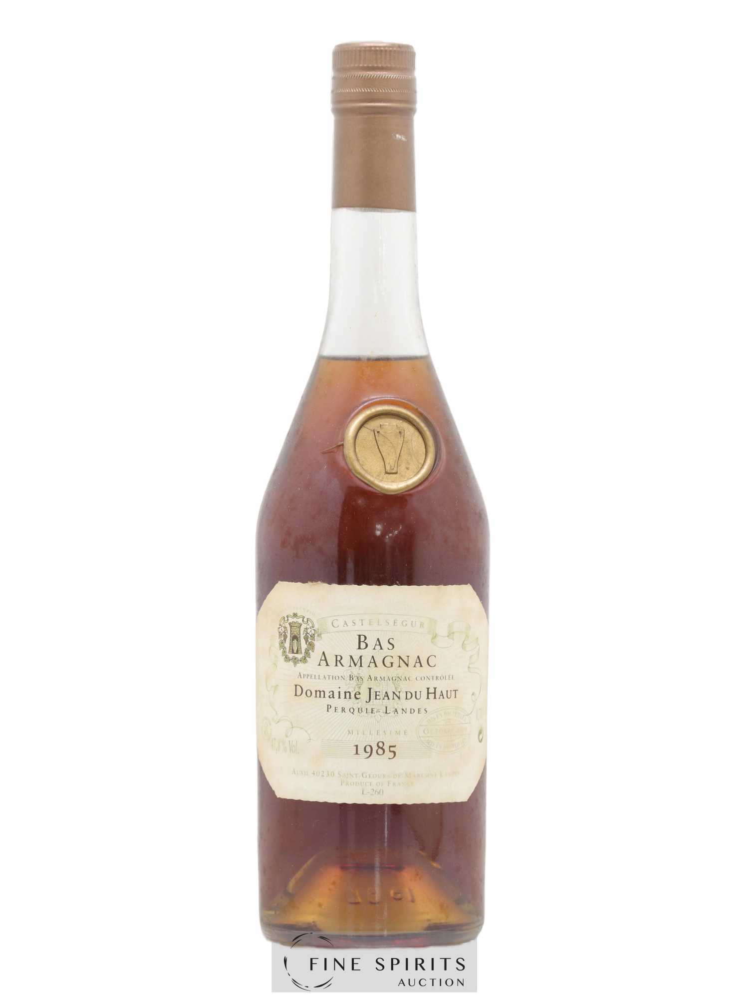Domaine Jean du Haut 1985 Of. bottled 2000 Auxil Castelségur - Lot de 1 bouteille - 1