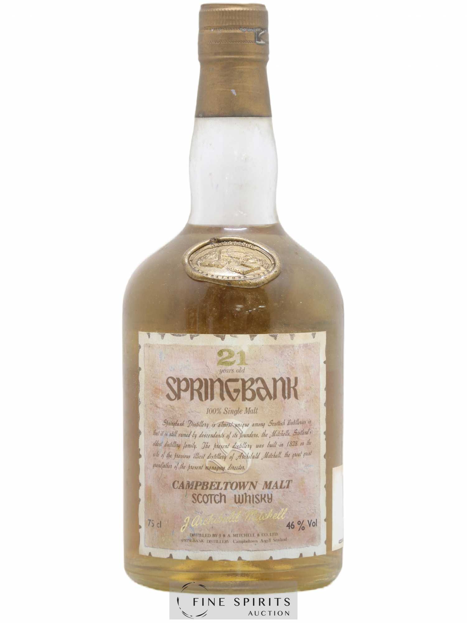 Springbank 21 years Of. Auxil Import - Lotto di 1 bottiglia - 1