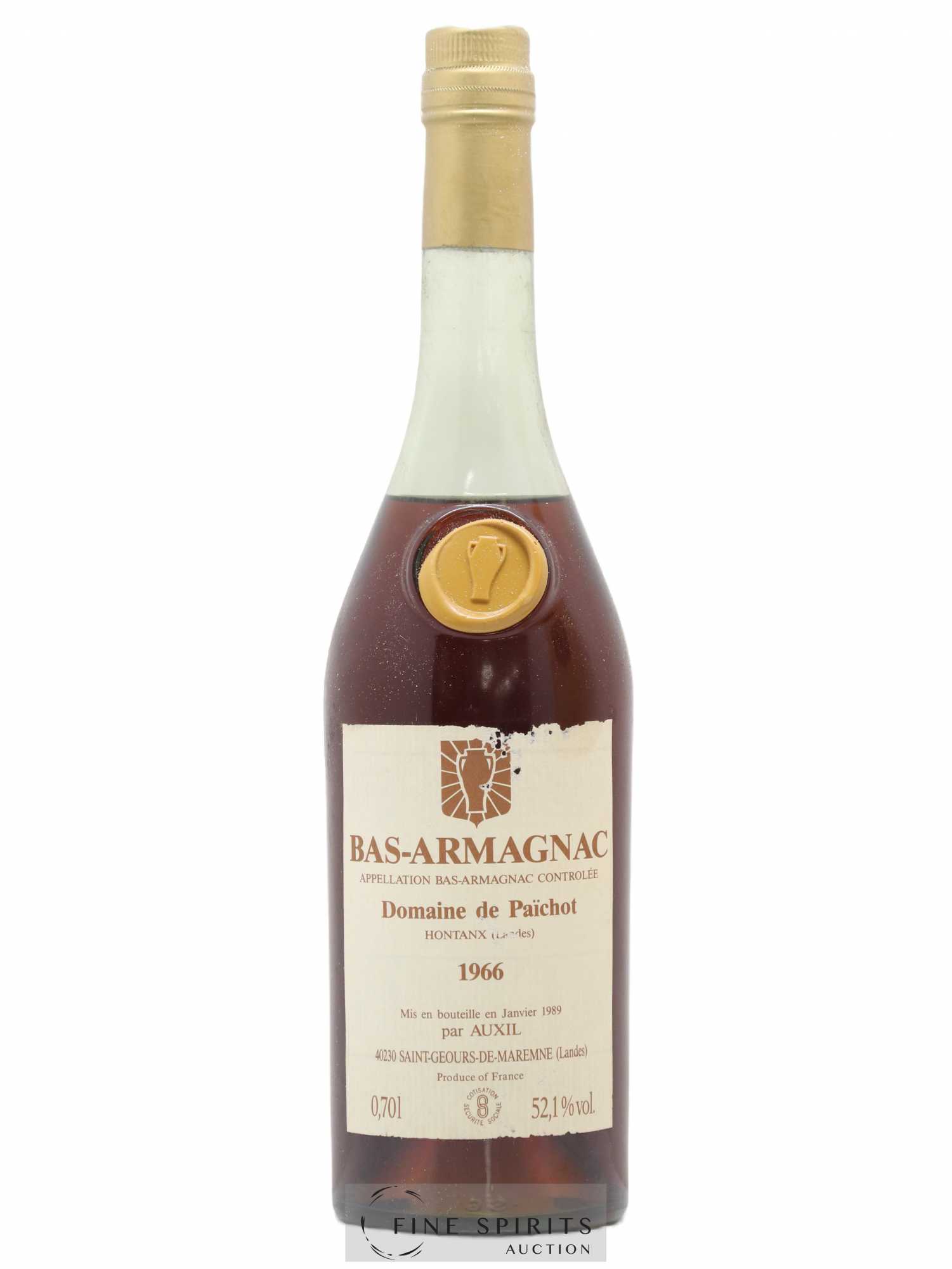 Domaine de Païchot 1966 Auxil bottled 1989 - Lot de 1 bouteille - 1