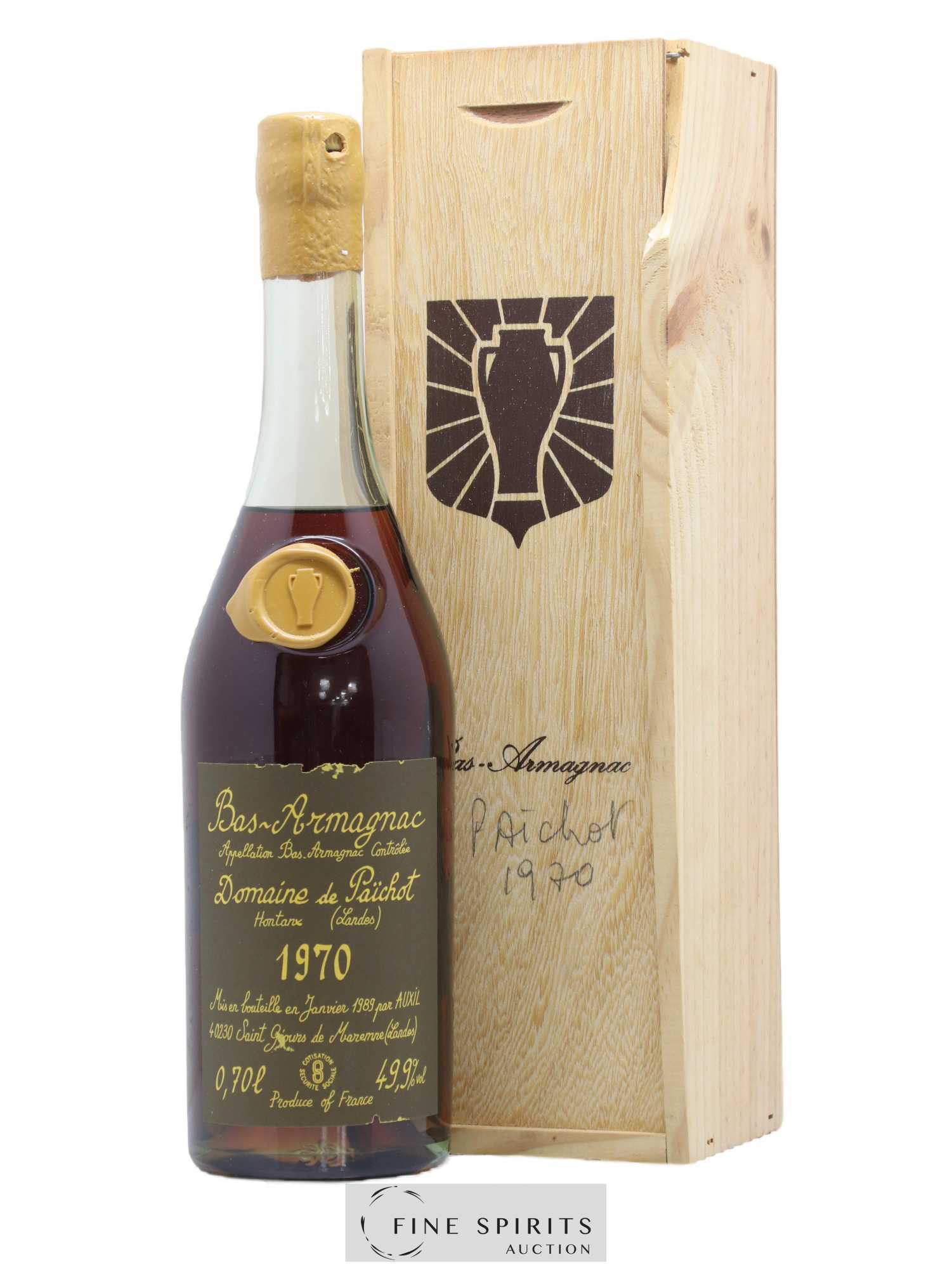 Domaine de Païchot 1970 Auxil bottled 1989 - Lot de 1 bouteille - 0