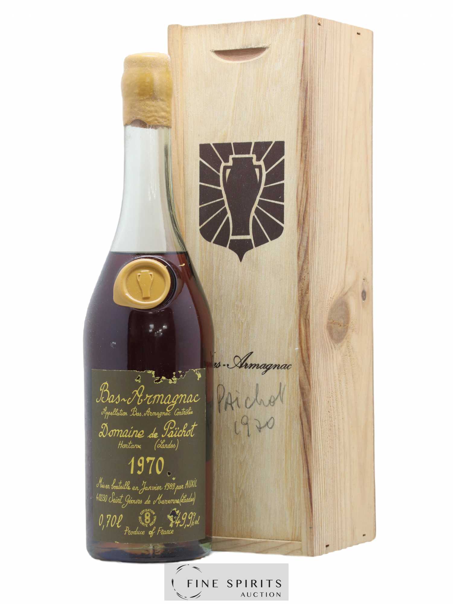 Domaine de Païchot 1970 Auxil bottled 1989 - Lot de 1 bouteille - 0