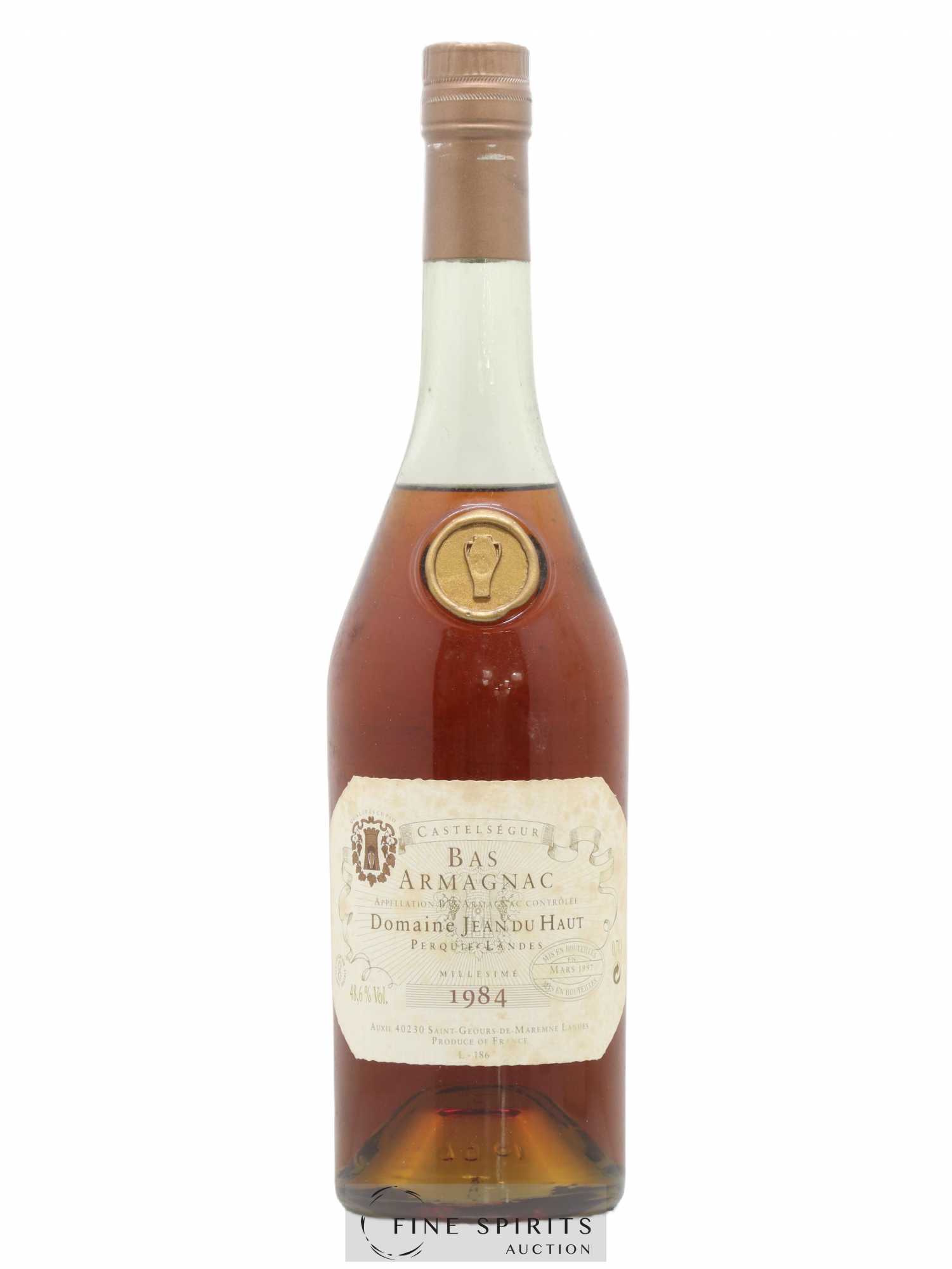 Domaine Jean du Haut 1984 Of. bottled 1997 Auxil Castelségur - Lot de 1 bouteille - 1