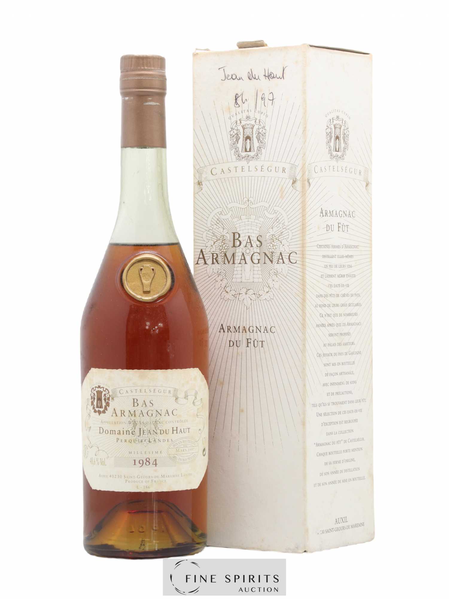 Domaine Jean du Haut 1984 Of. bottled 1997 Auxil Castelségur - Lot de 1 bouteille - 0