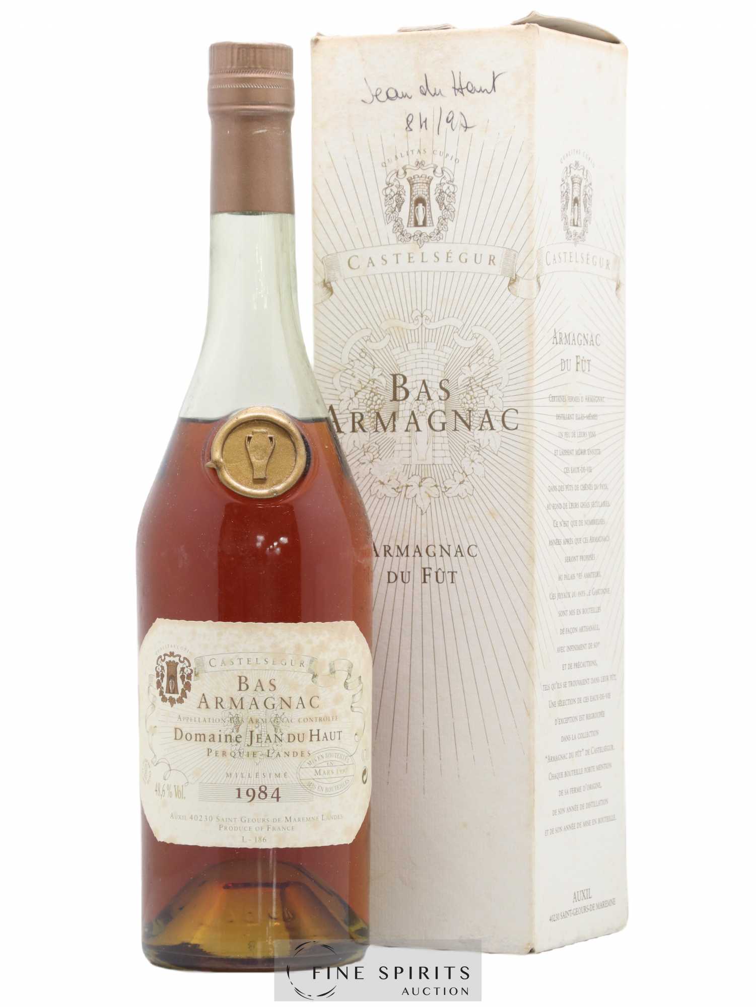 Domaine Jean du Haut 1984 Of. bottled 1997 Auxil Castelségur - Lot de 1 bouteille - 0
