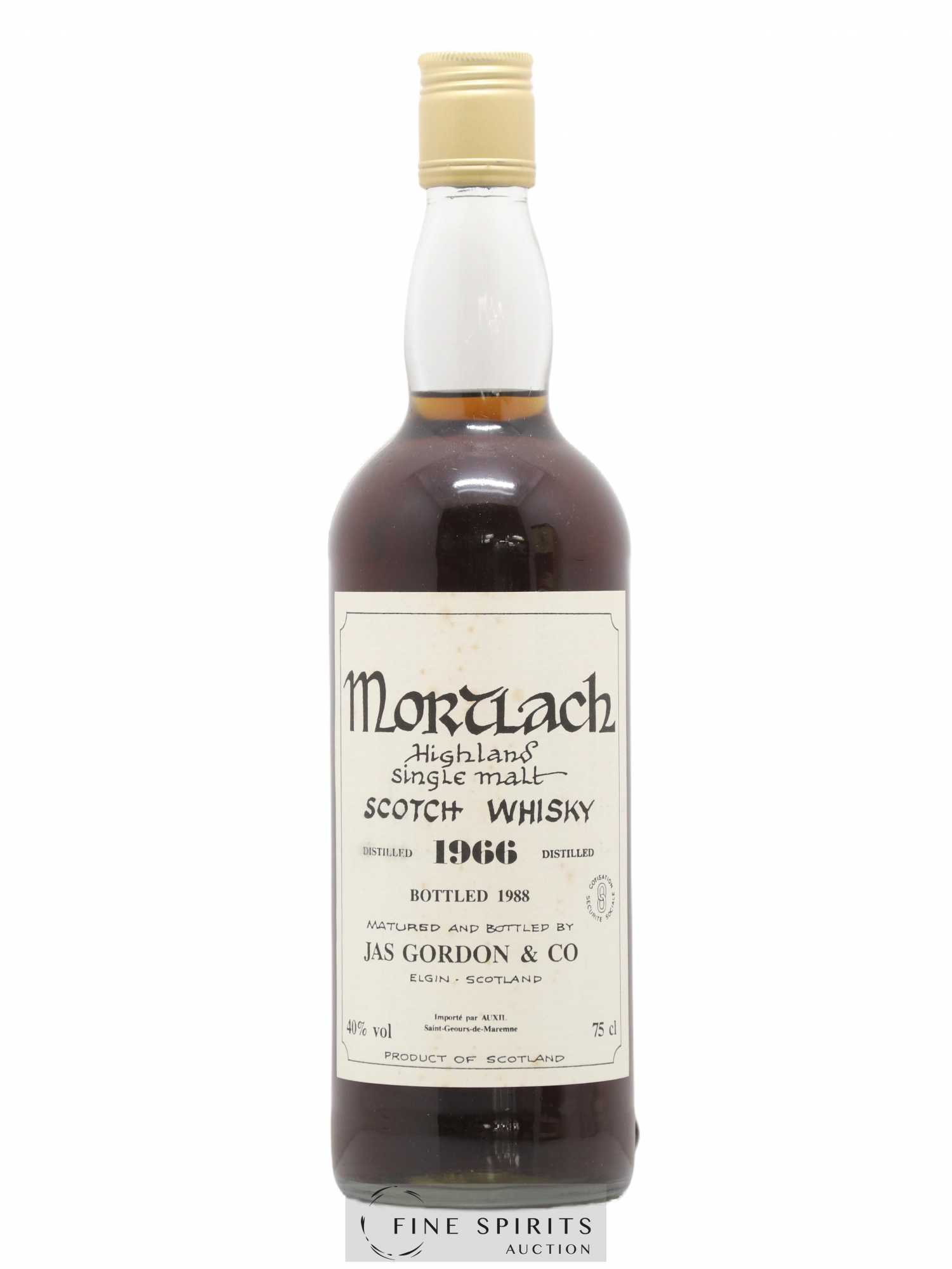 Mortlach 1966 Jas. Gordon & Co bottled 1988 Auxil import - Lot de 1 bouteille - 1