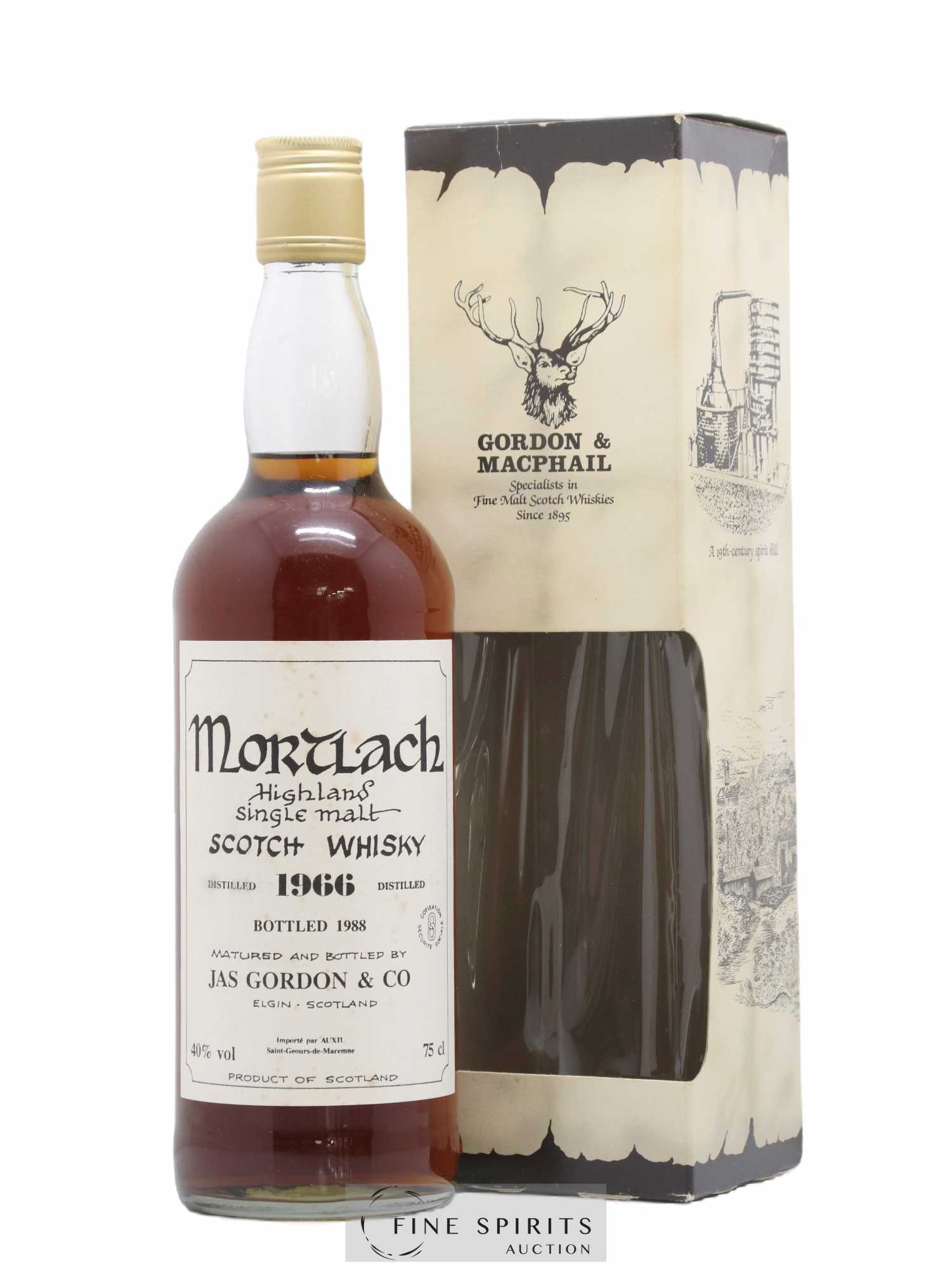 Mortlach 1966 Jas. Gordon & Co bottled 1988 Auxil import - Lot de 1 bouteille - 0