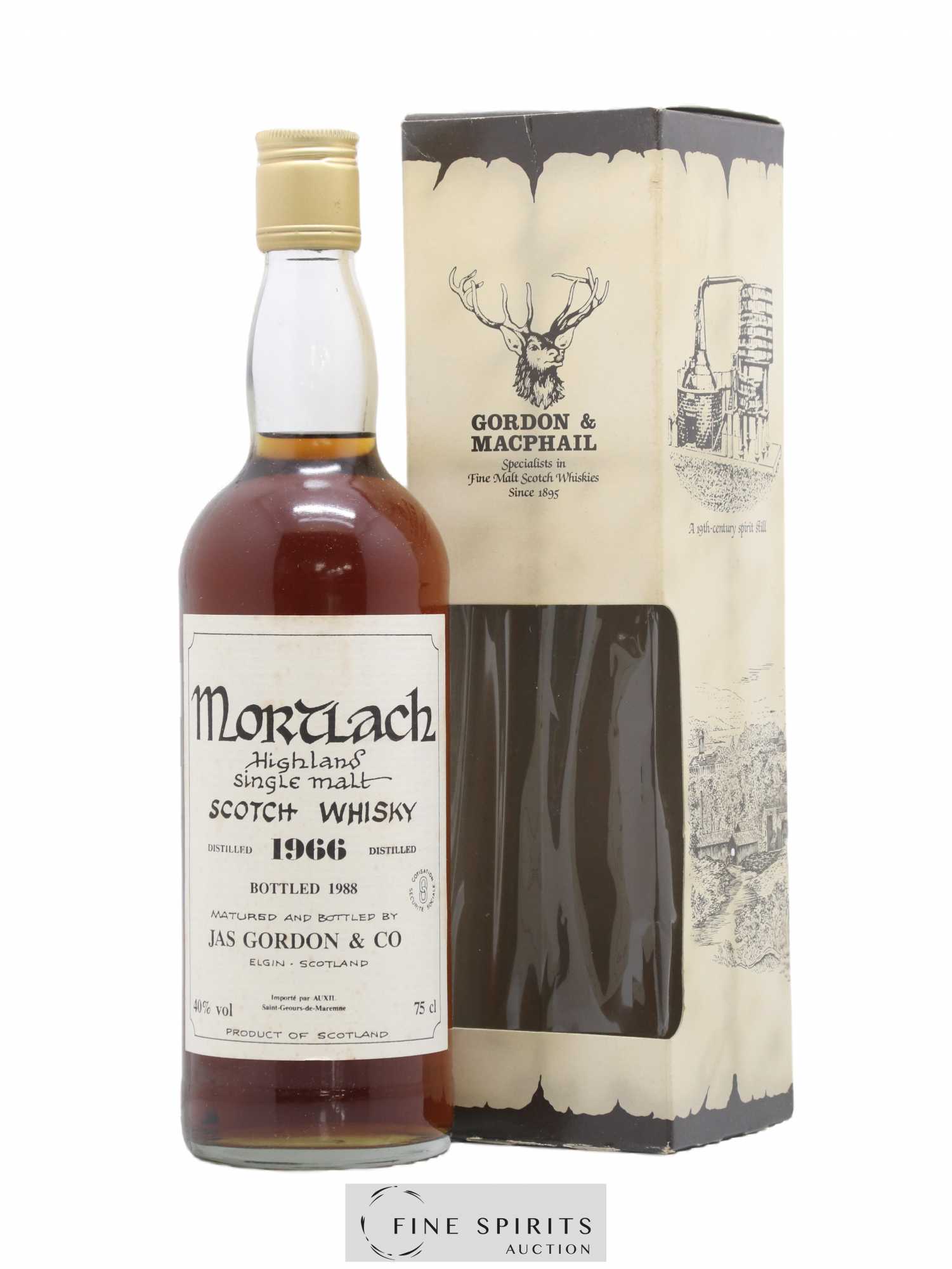 Mortlach 1966 Jas. Gordon & Co bottled 1988 Auxil import - Lot de 1 bouteille - 0