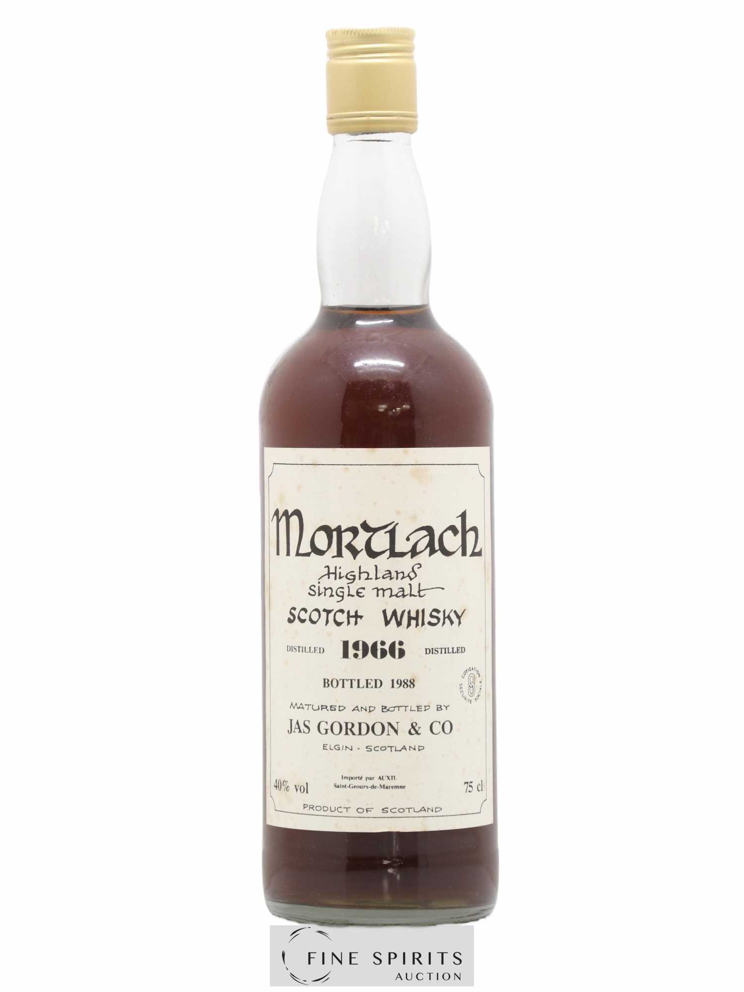 Mortlach 1966 Jas. Gordon & Co bottled 1988 Auxil import - Lot de 1 bouteille - 0