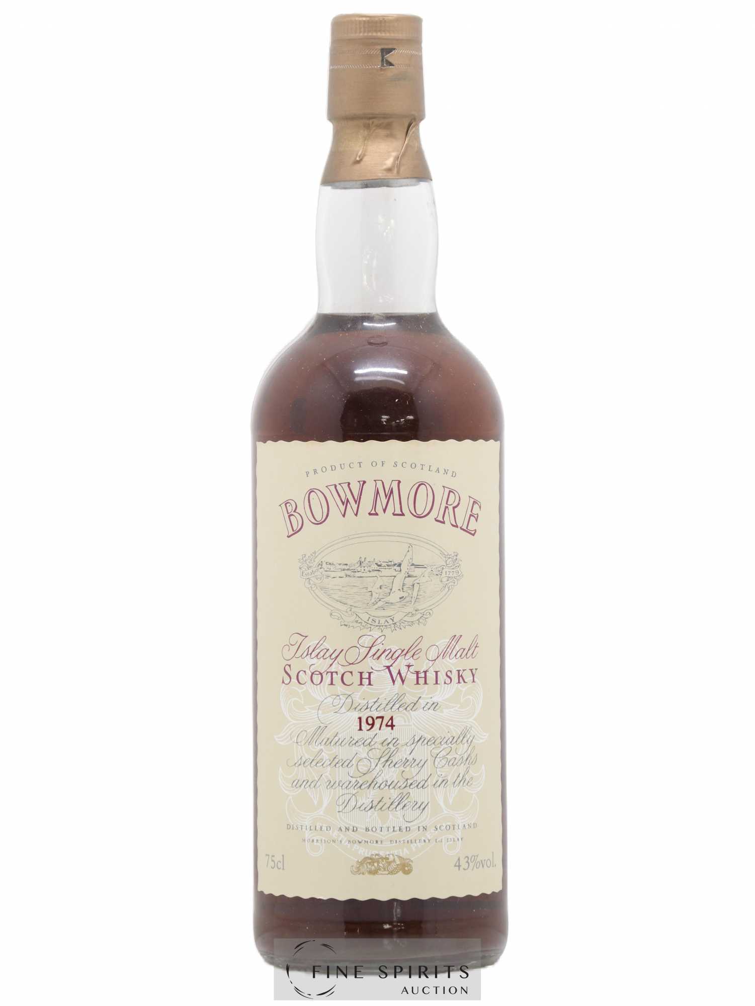 Bowmore 1974 Of. Selected Sherry Casks Auxil import - Lot de 1 bouteille - 0