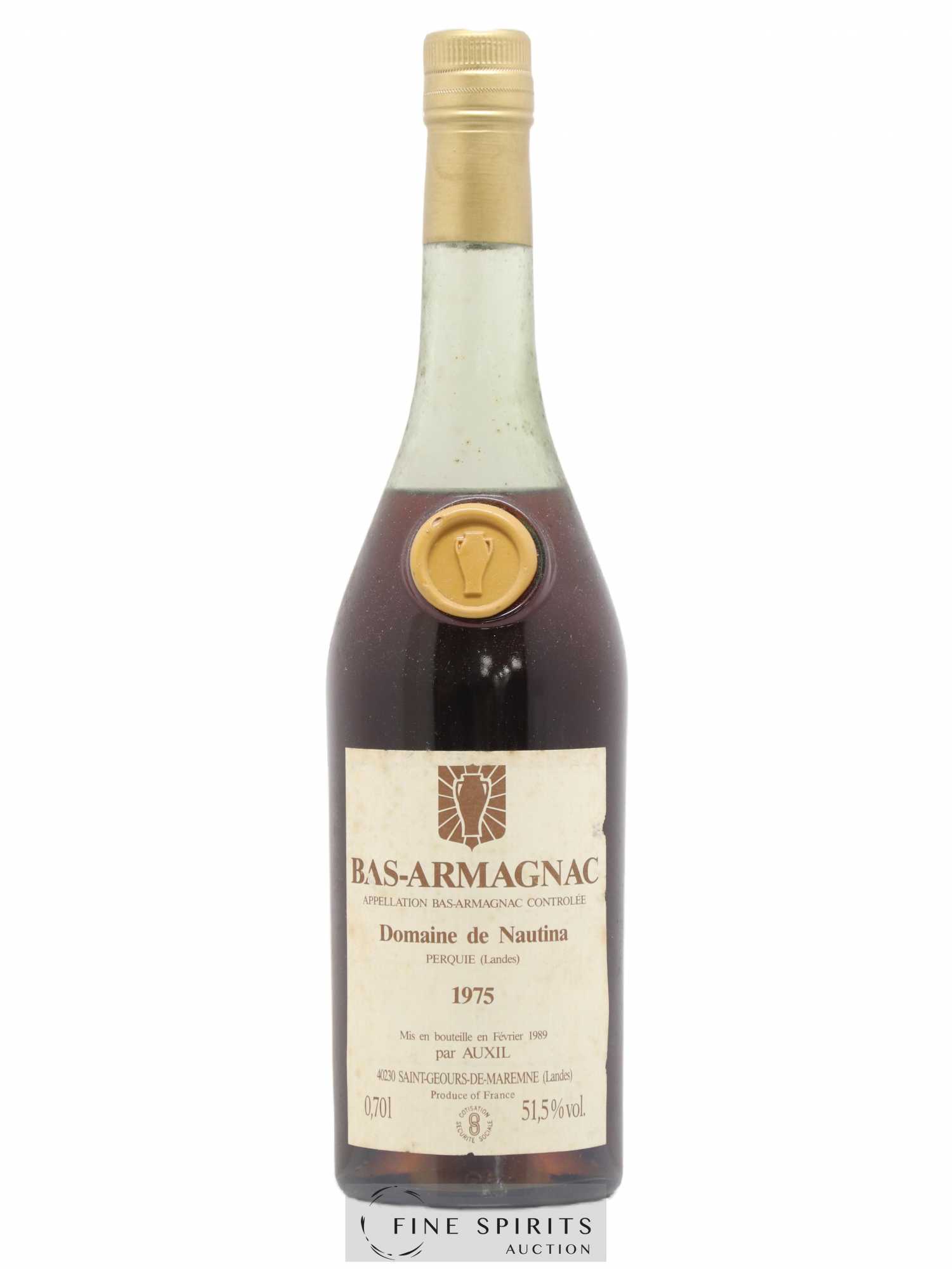 Domaine de Nautina 1975 Auxil bottled 1989 - Lot de 1 bouteille - 1
