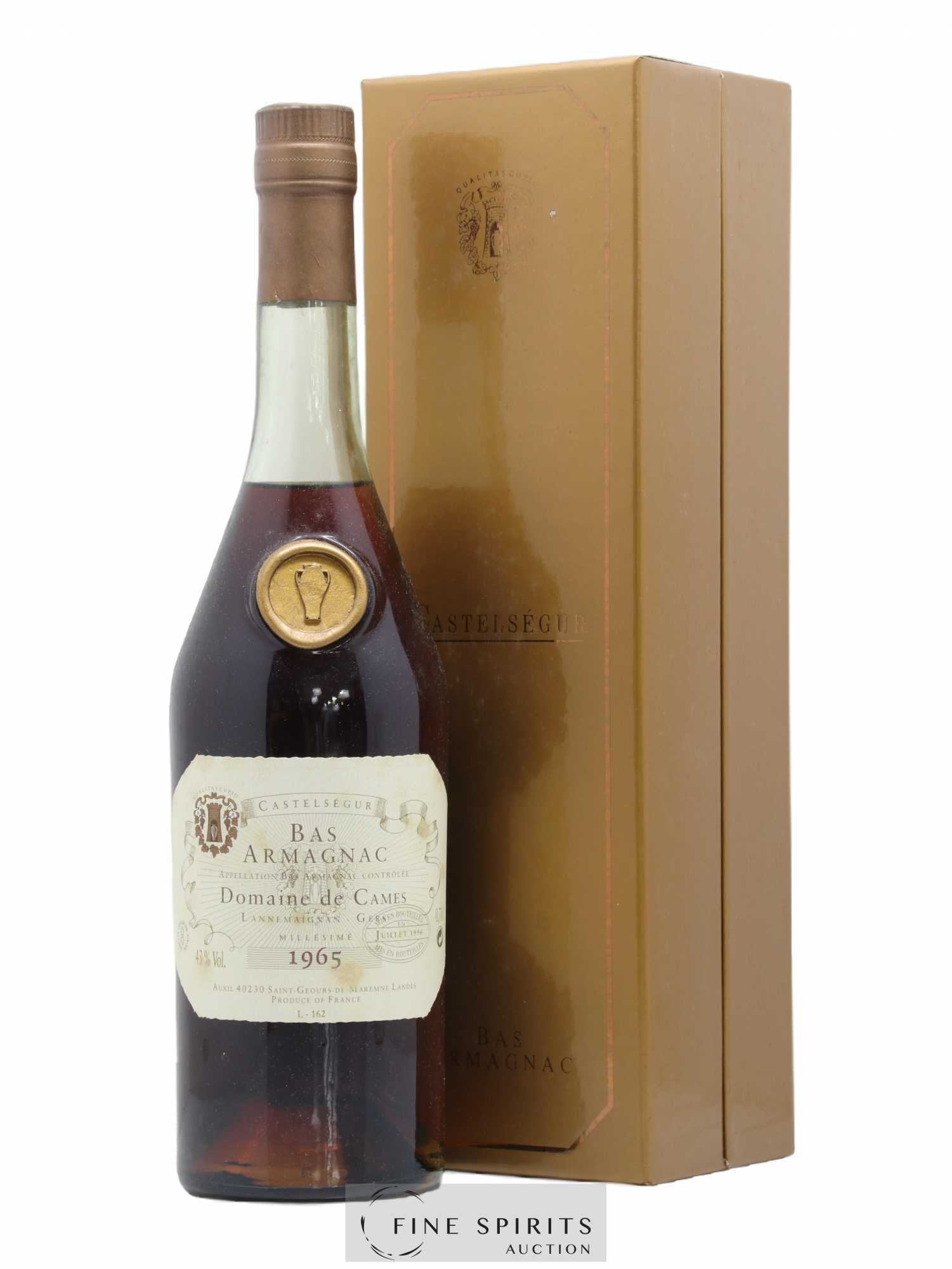 Domaine de Cames 1965 Of. bottled 1996 Auxil Castelségur - Lot de 1 bouteille - 0