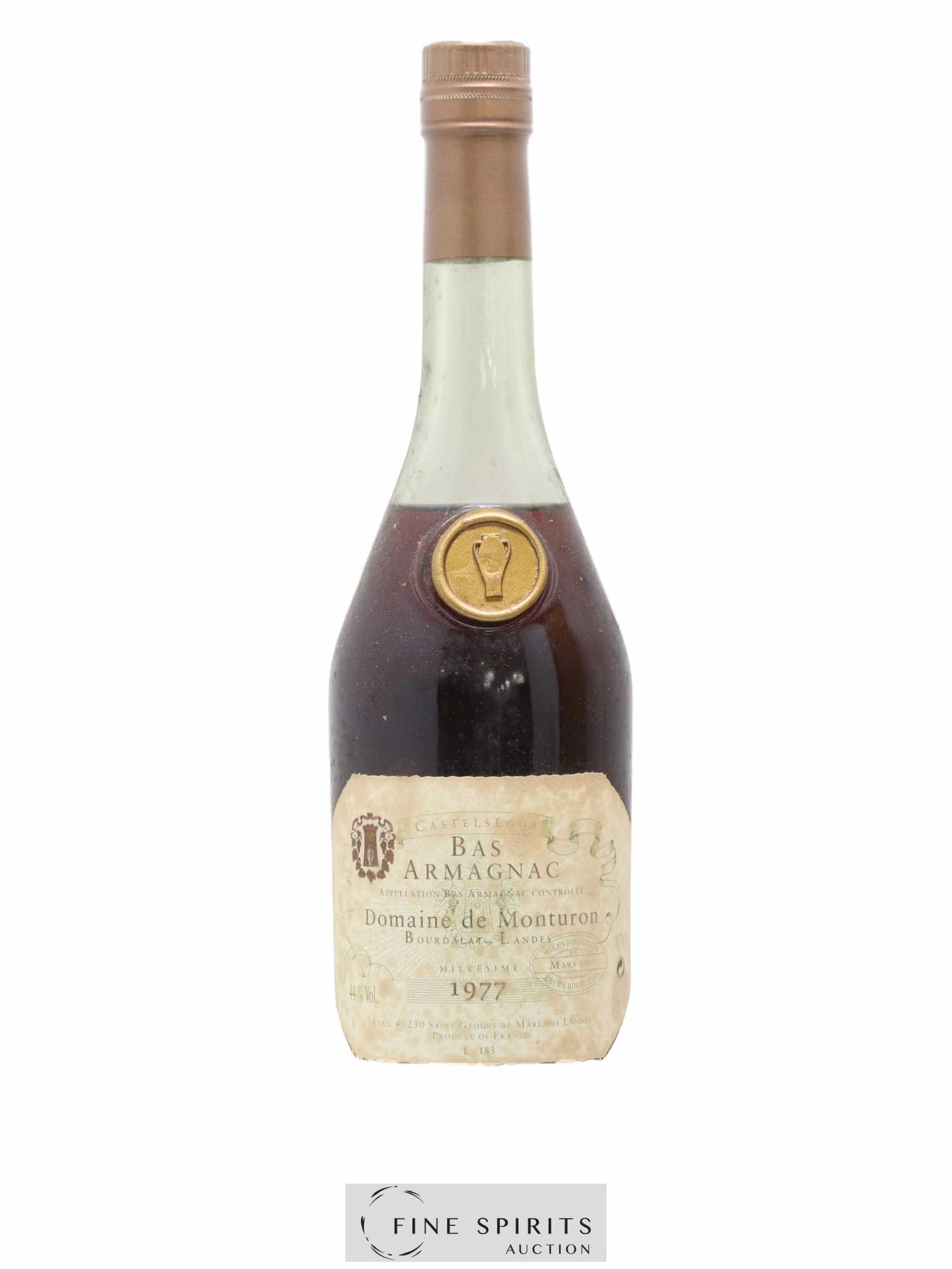 Domaine de Monturon 1977 Of. bottled 1997 Auxil Castelségur - Posten von 1 Flasche - 1