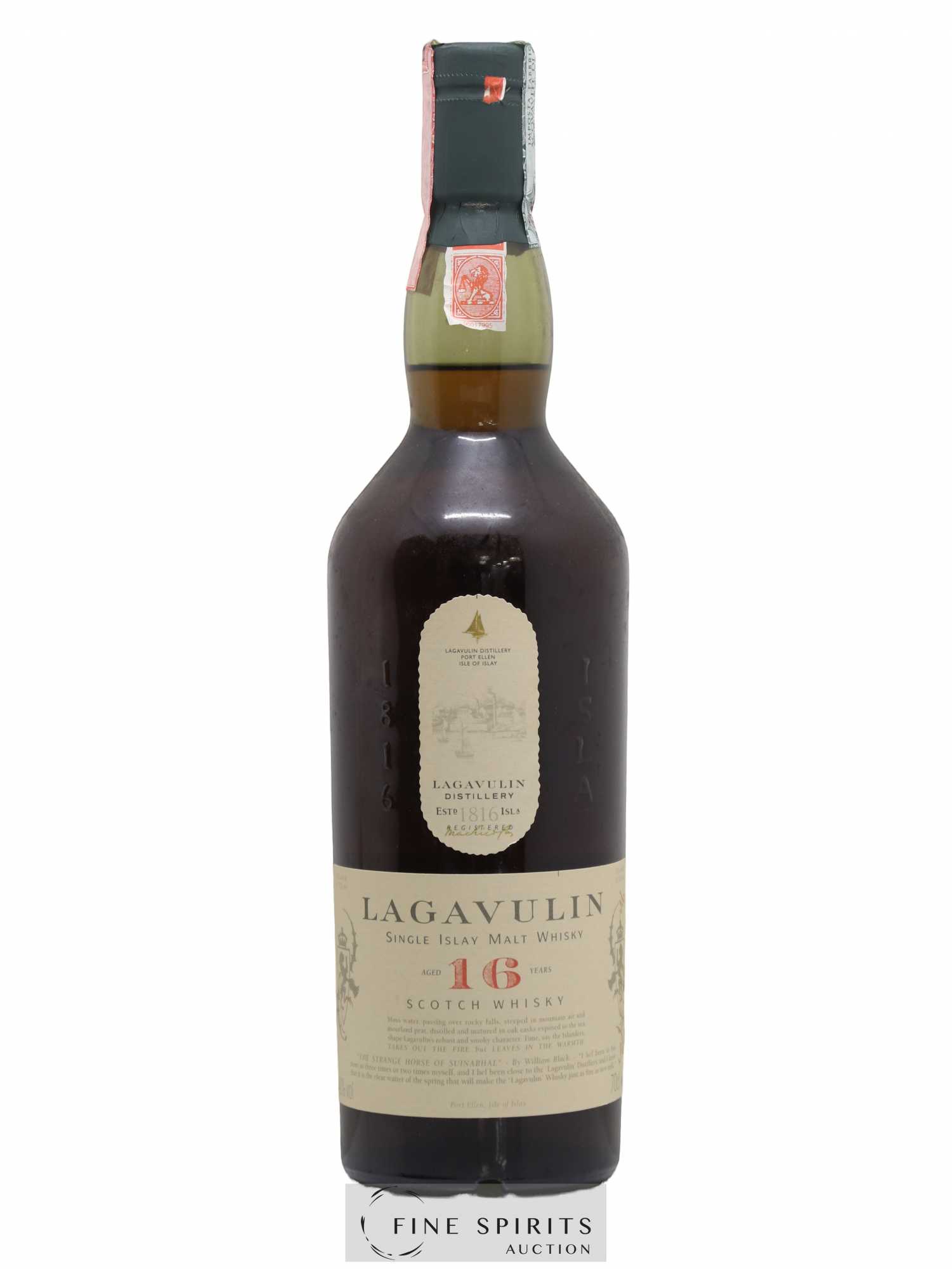 Lagavulin 16 years Of. (70cl.) - Lot de 1 bouteille - 1