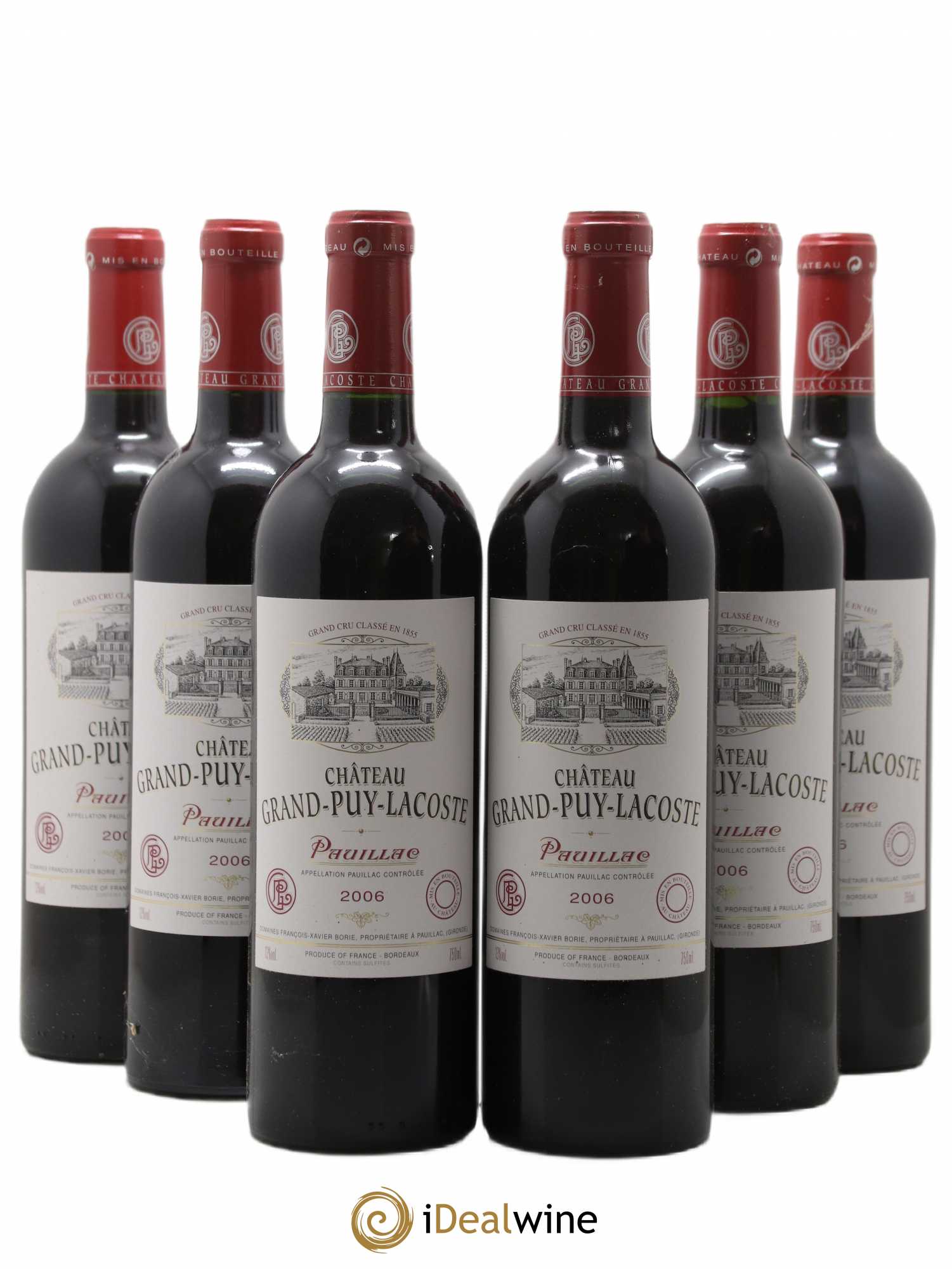 Château Grand Puy Lacoste 5ème Grand Cru Classé 2006 - Lot de 6 bouteilles - 0