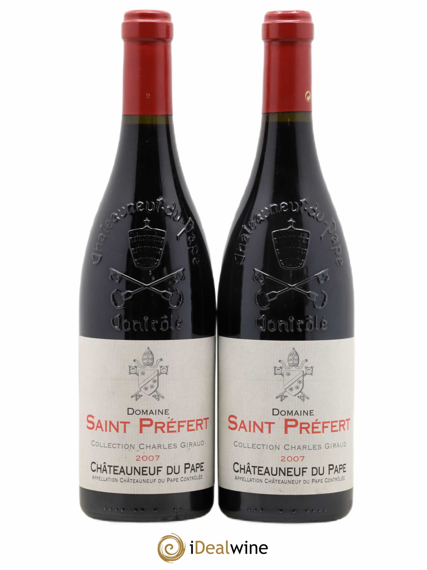 Châteauneuf-du-Pape Collection Charles Giraud Domaine Saint-Préfert 2007 - Lot de 2 bouteilles - 0