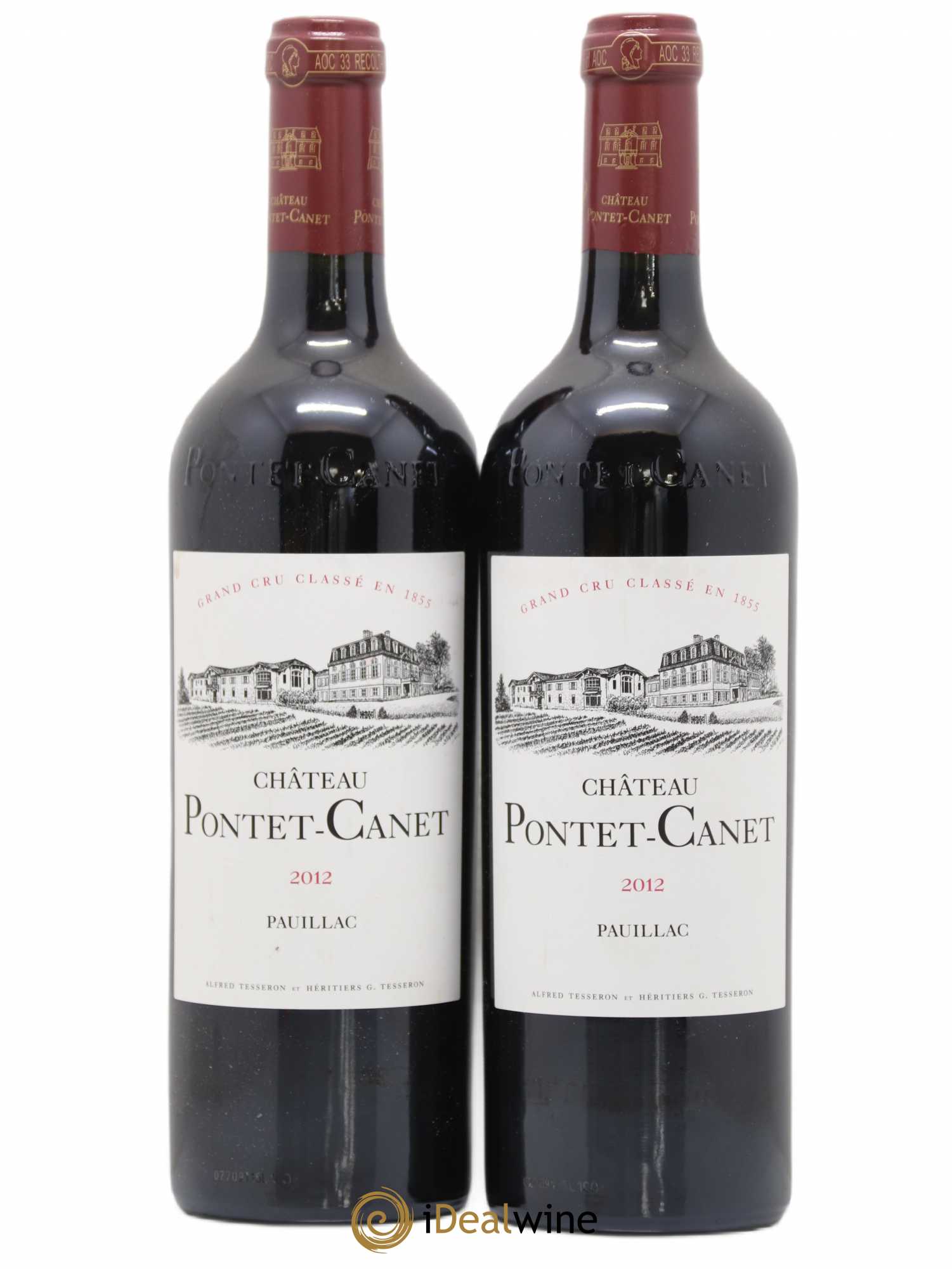 Château Pontet Canet 5ème Grand Cru Classé 2012 - Lot de 2 bouteilles - 0