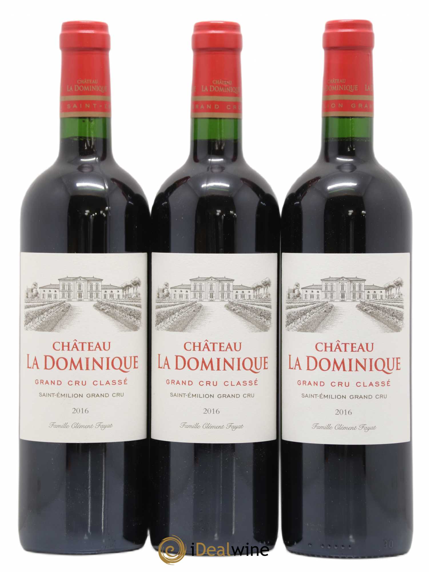 Château la Dominique Grand Cru Classé 2016 - Lot de 3 bouteilles - 0
