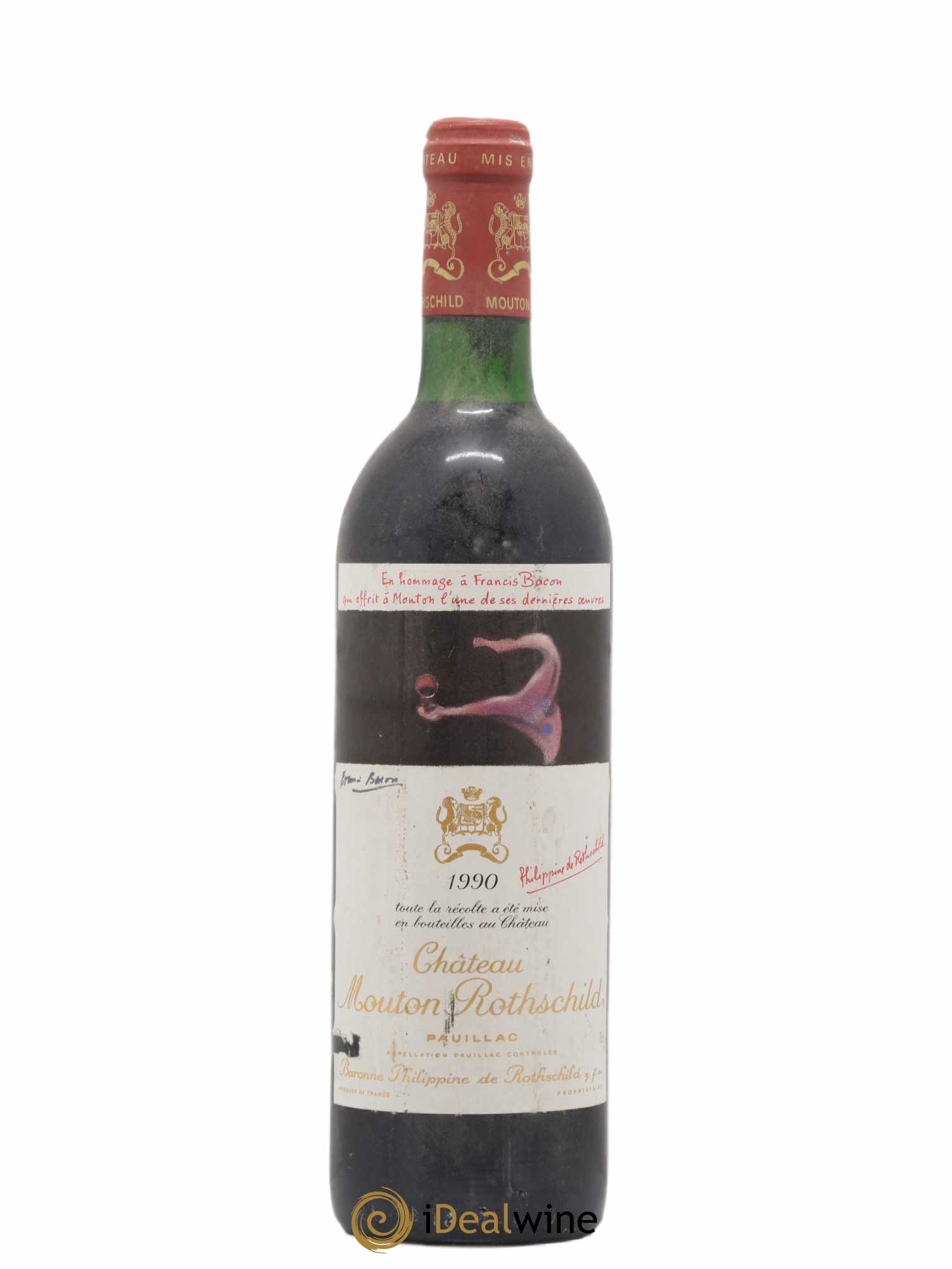 Château Mouton Rothschild 1er Grand Cru Classé 1990 - Lot de 1 bouteille - 0