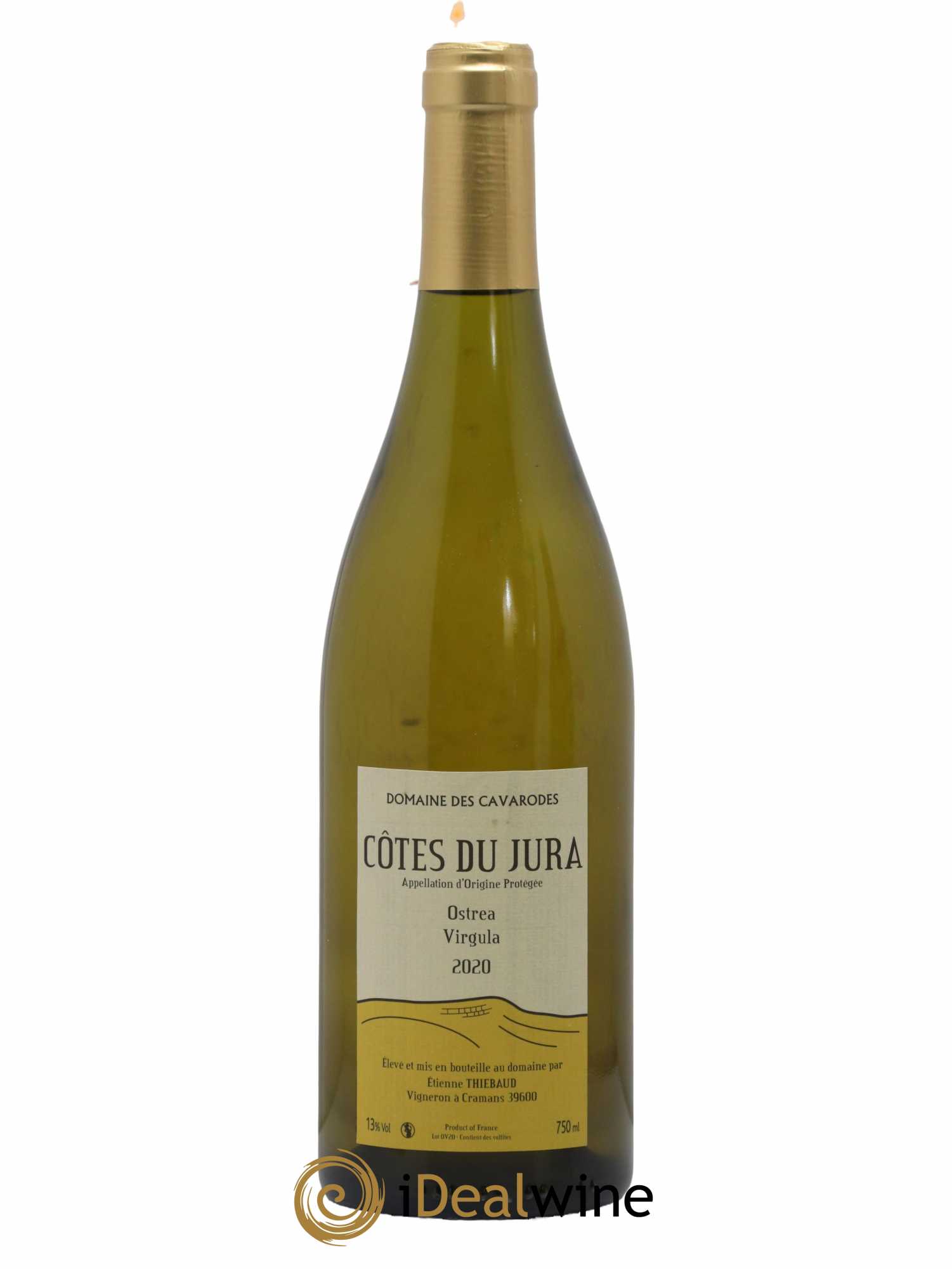 Côtes du Jura Ostrea Virgula Cavarodes (Domaine des) - Etienne Thiébaud 2020 - Lot de 1 bouteille - 0