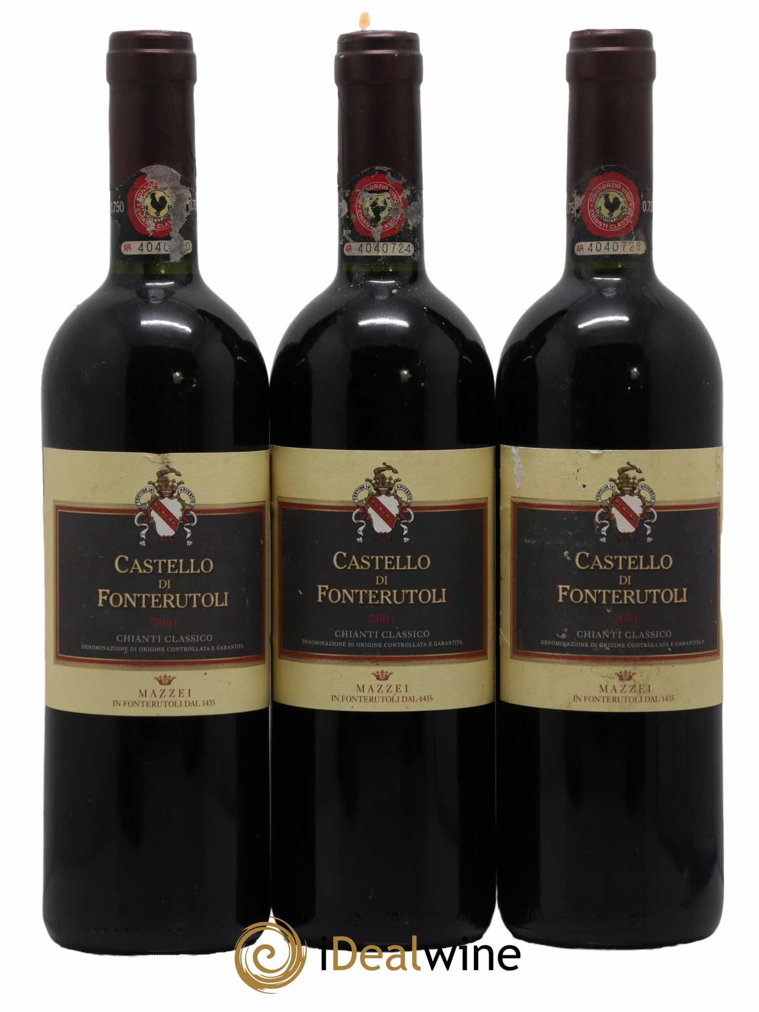 Chianti Classico DOCG Castelo di Fonterutoli Mazzei 2001 - Lot de 3 bouteilles - 0