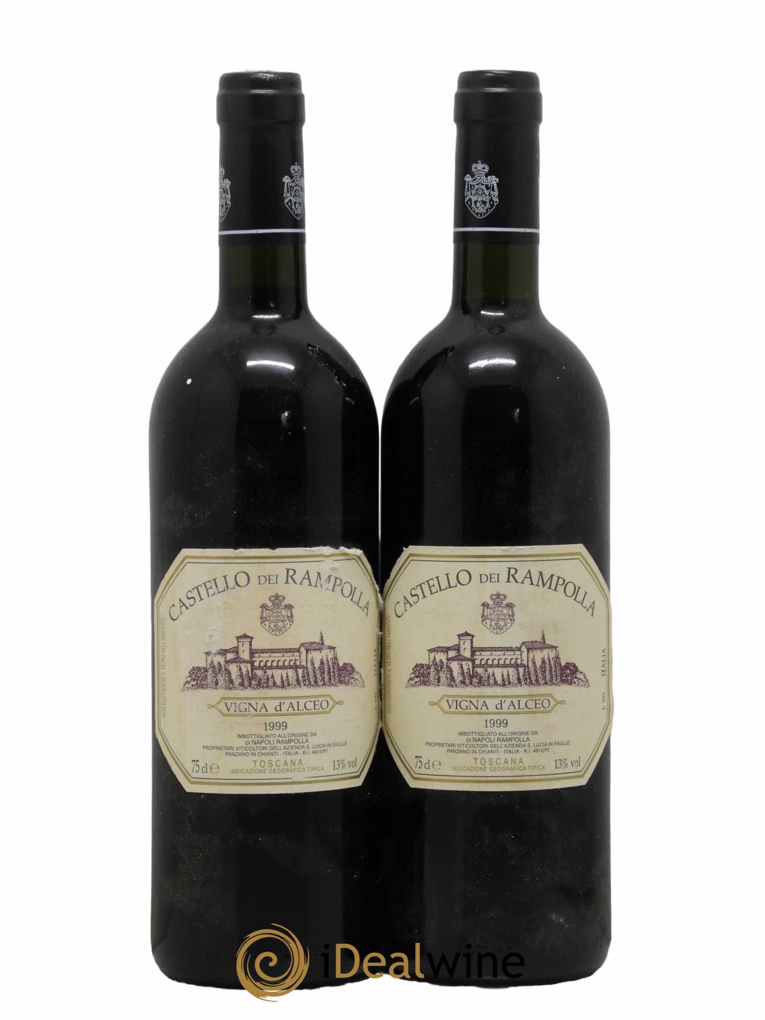 Toscana IGT Castello Dei Rampolla Vigna d'Alceo 1999 - Lot de 2 bouteilles - 0