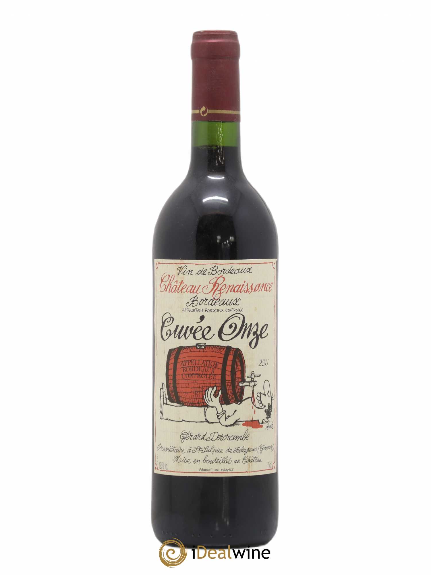 Bordeaux Cuvée Onze Château Renaissance Gérard Descrambe (sans prix de réserve) 2011 - Posten von 1 Flasche - 0