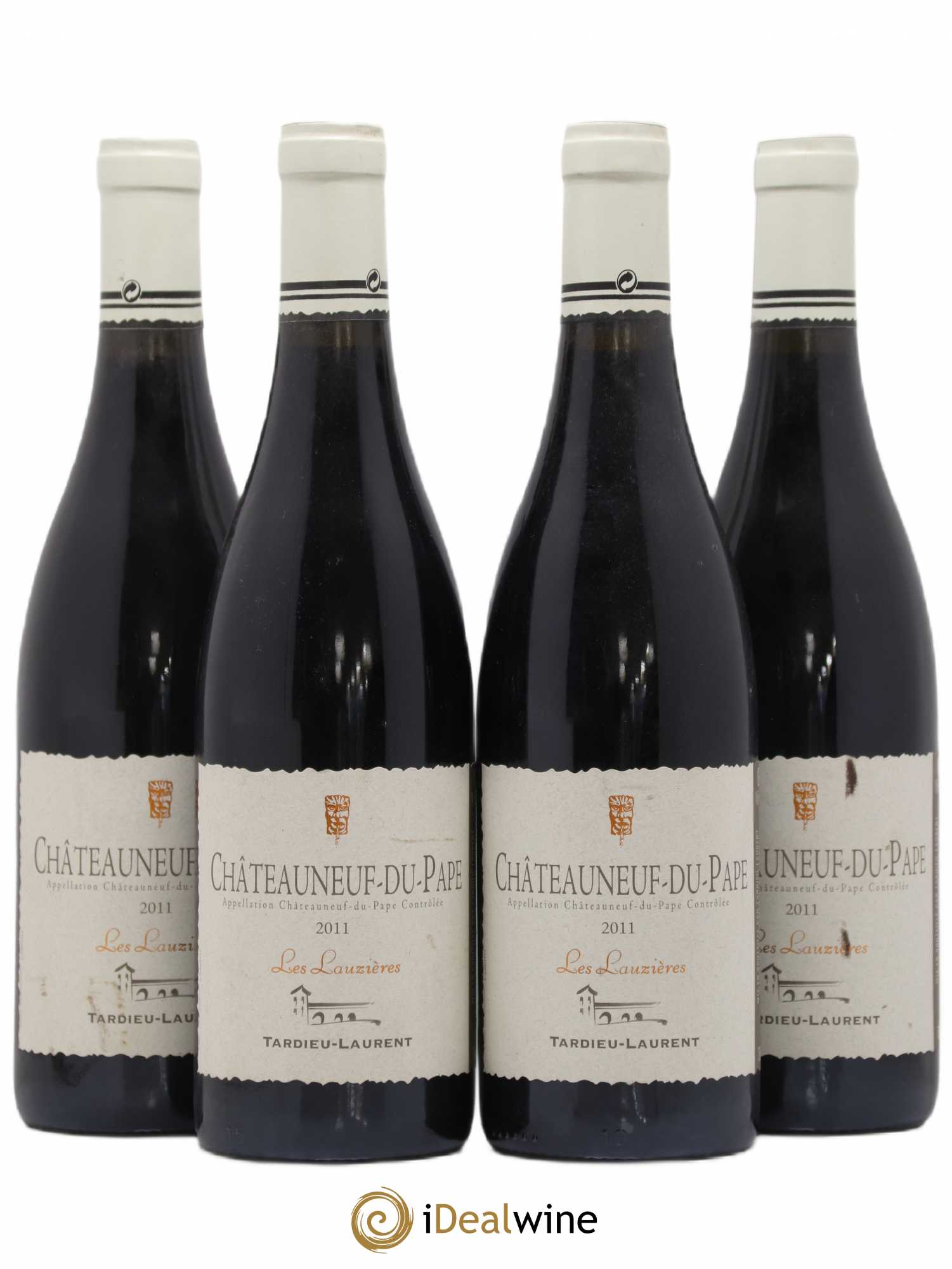 Châteauneuf-du-Pape Les Lauzières Laurent Tardieu 2011 - Lot de 4 bouteilles - 0