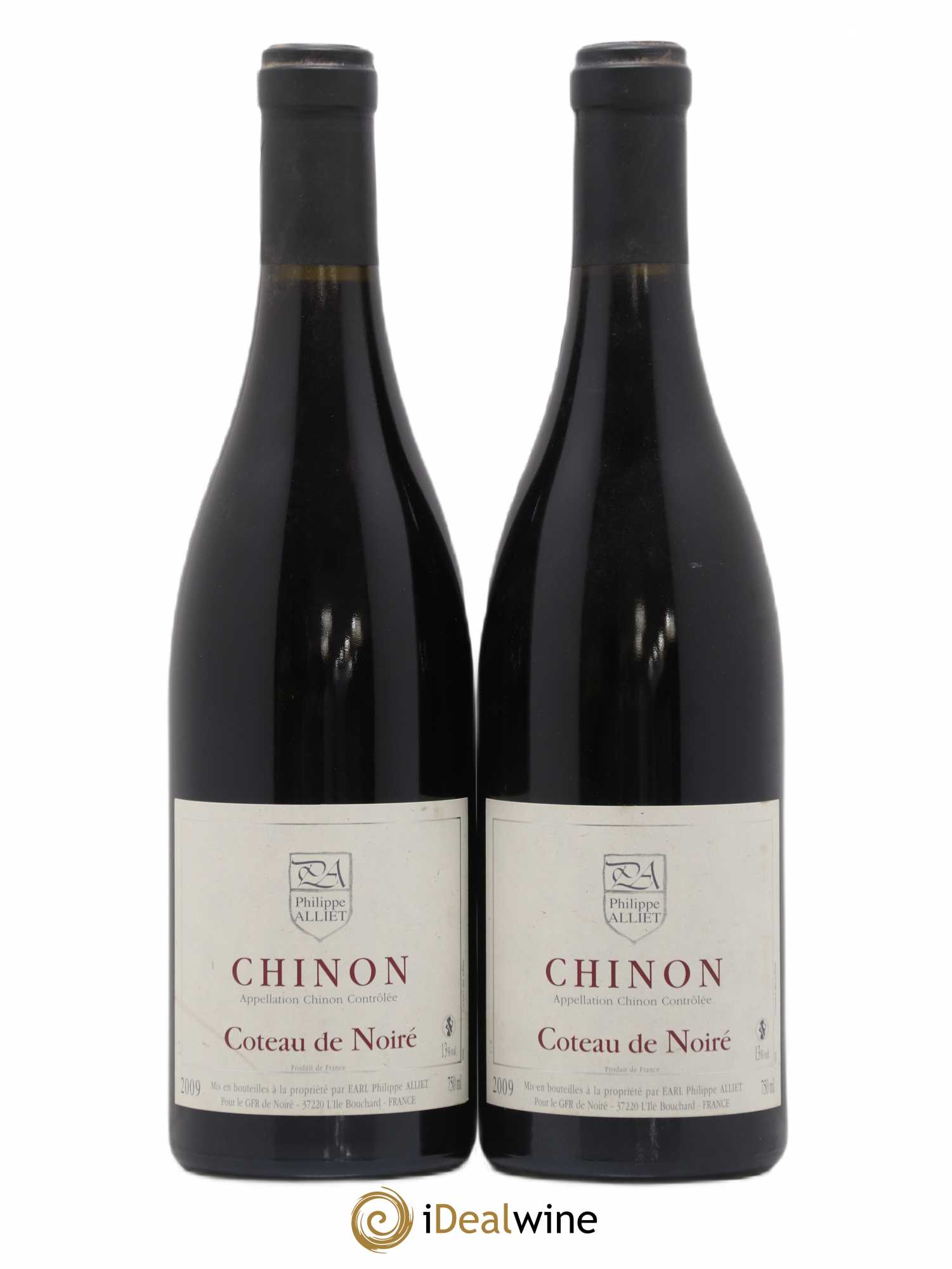 Chinon Coteau de Noiré Philippe Alliet 2009 - Lot de 2 bouteilles - 0