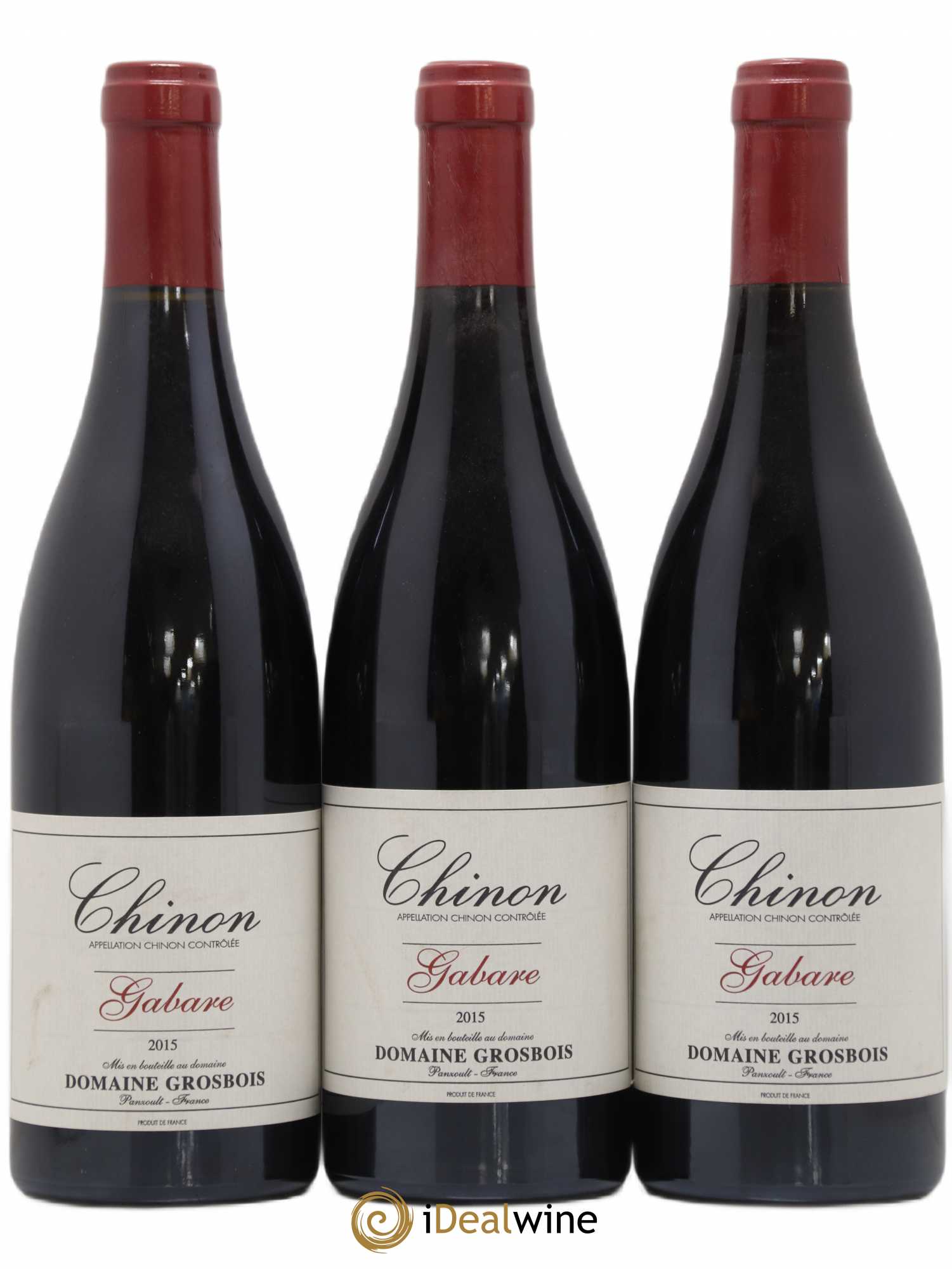 Chinon Gabarre Nicolas Grobois (sans prix de réserve) 2015 - Posten von 3 Flaschen - 0