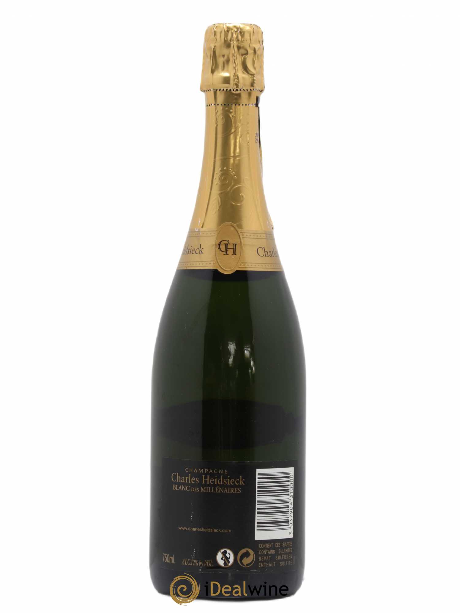 Blanc de Blancs Blanc des Millénaires Brut Charles Heidsieck 1995 - Lot de 1 bouteille - 2